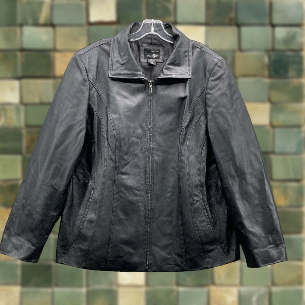 Vintage East 5th Leather Jacket Womens 1x Zip Up 90s Classic Moto Chic Streetwear Biker Size XL / US 12-14 / IT 48-50 - 1 Thumbnail