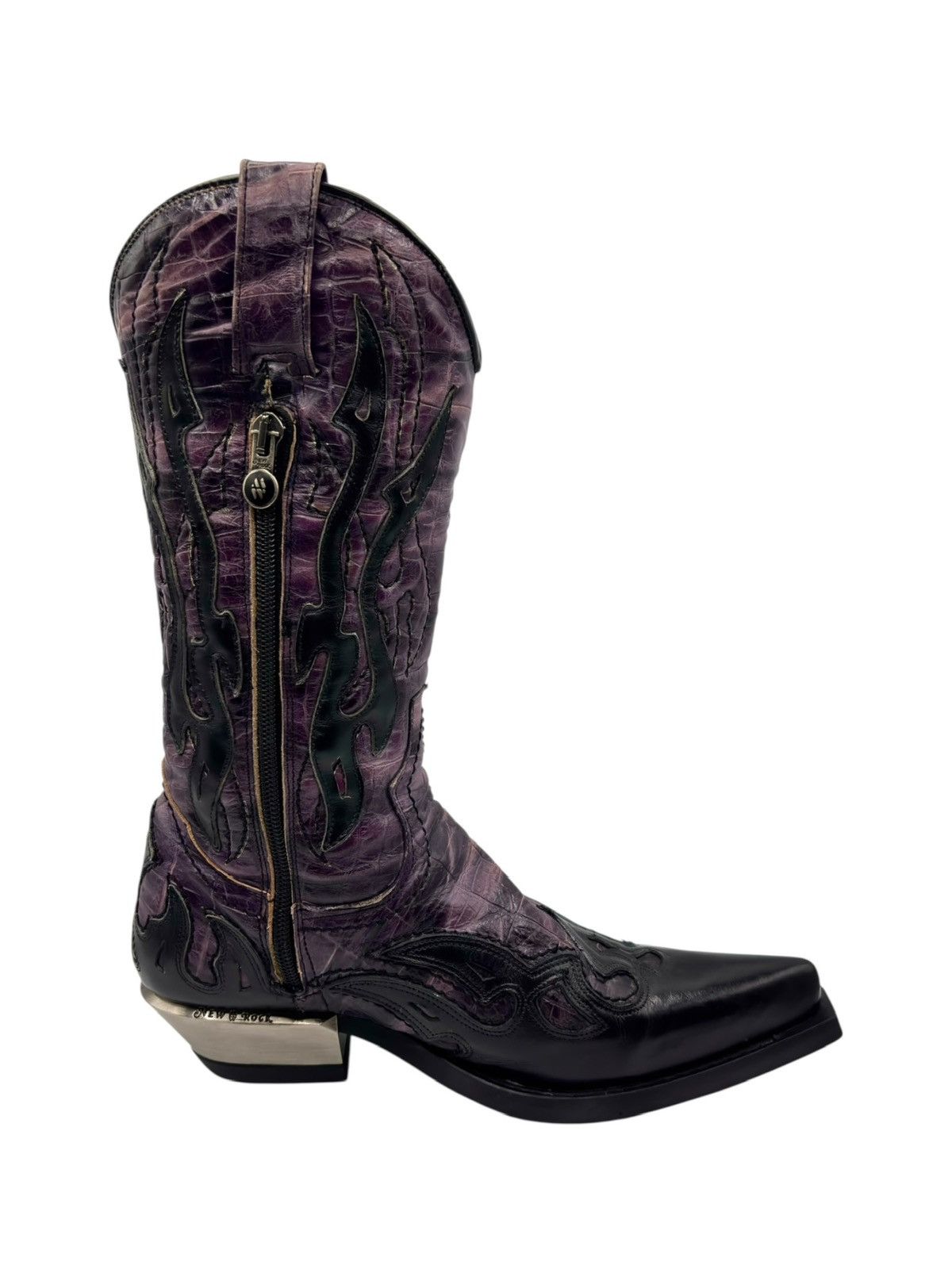 New Rock Vintage New Rock purple flame cowboy boots Size 37 Size US 7 / IT 37 - 6 Thumbnail