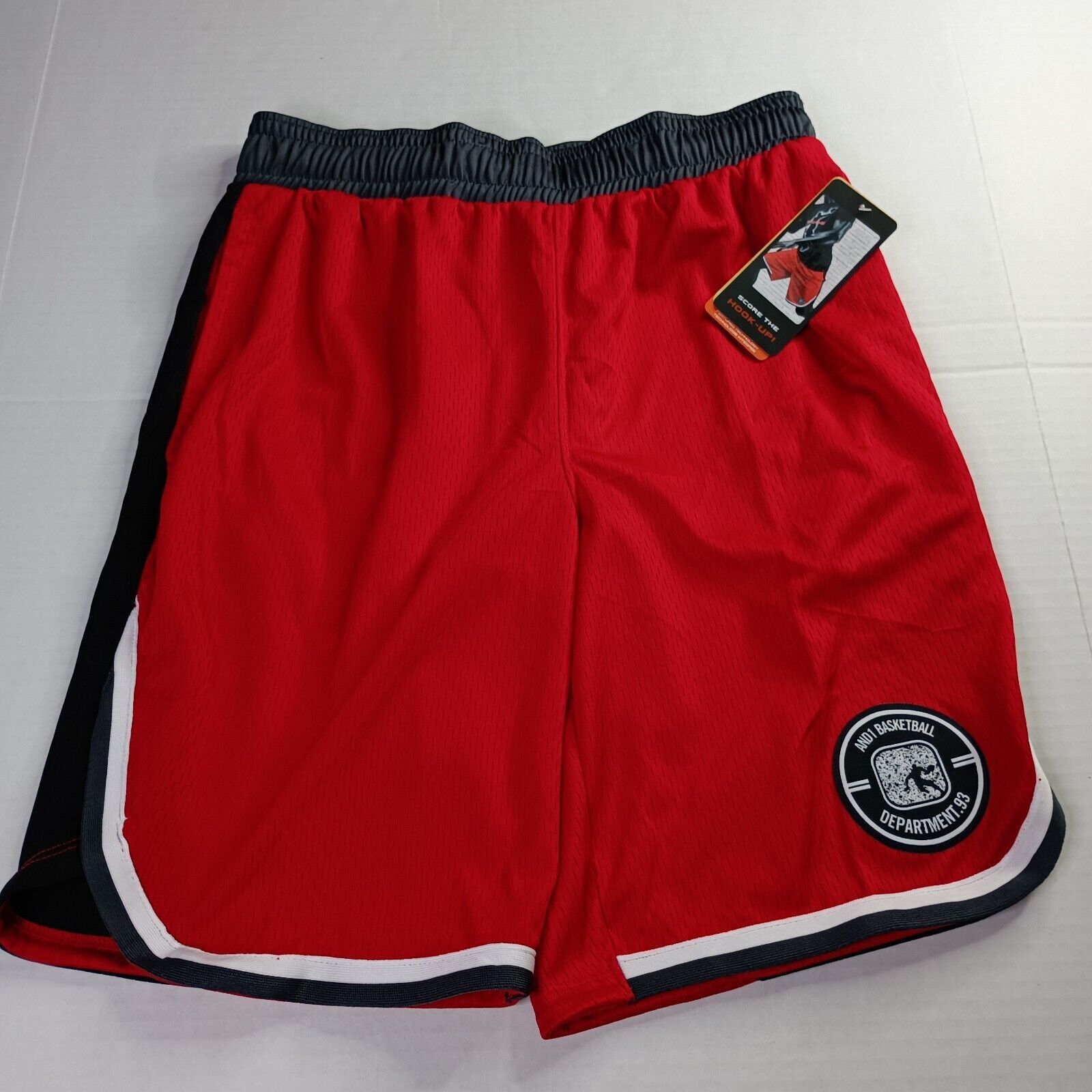 & Other Stories 2 AND1 Basketball Shorts Men's 2XL Red Black Gray 10" Inseam Size US 42 / EU 58 - 9 Thumbnail