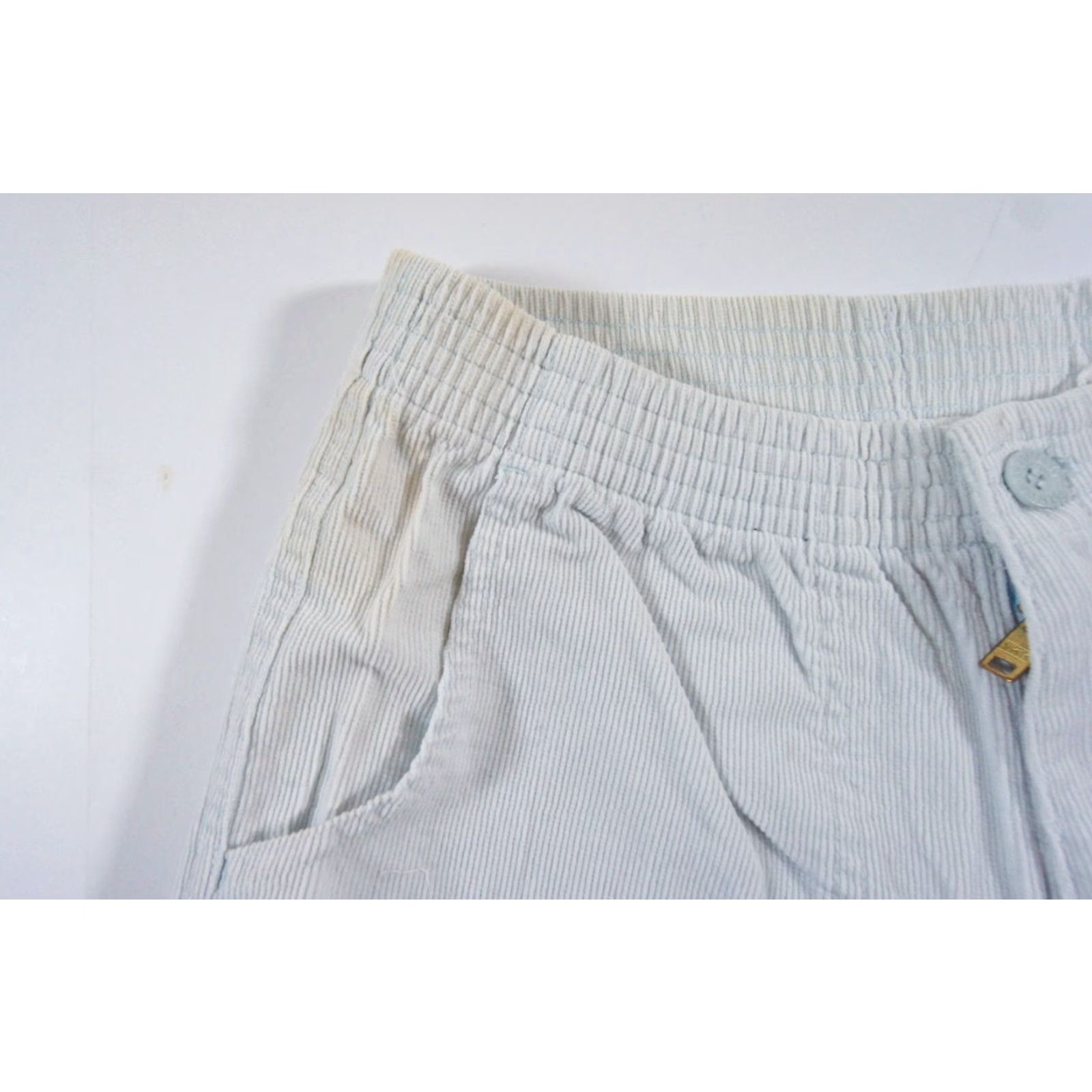 Vintage VINTAGE Grapevines Men's Chino Shorts 3" Cotton Corduroy Blue 70s 80s Casual Mens Small Size US 29 - 3 Thumbnail