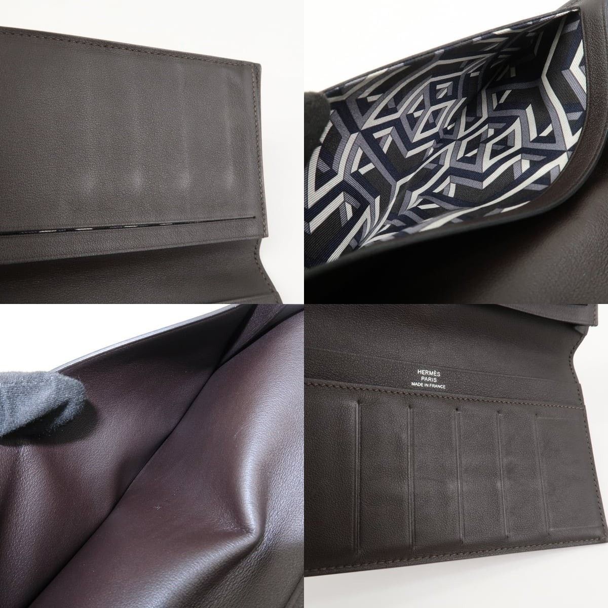 Hermes Hermes MC2 Fleming Swift Leather Wallet Dark Brown Size ONE SIZE - 6 Thumbnail