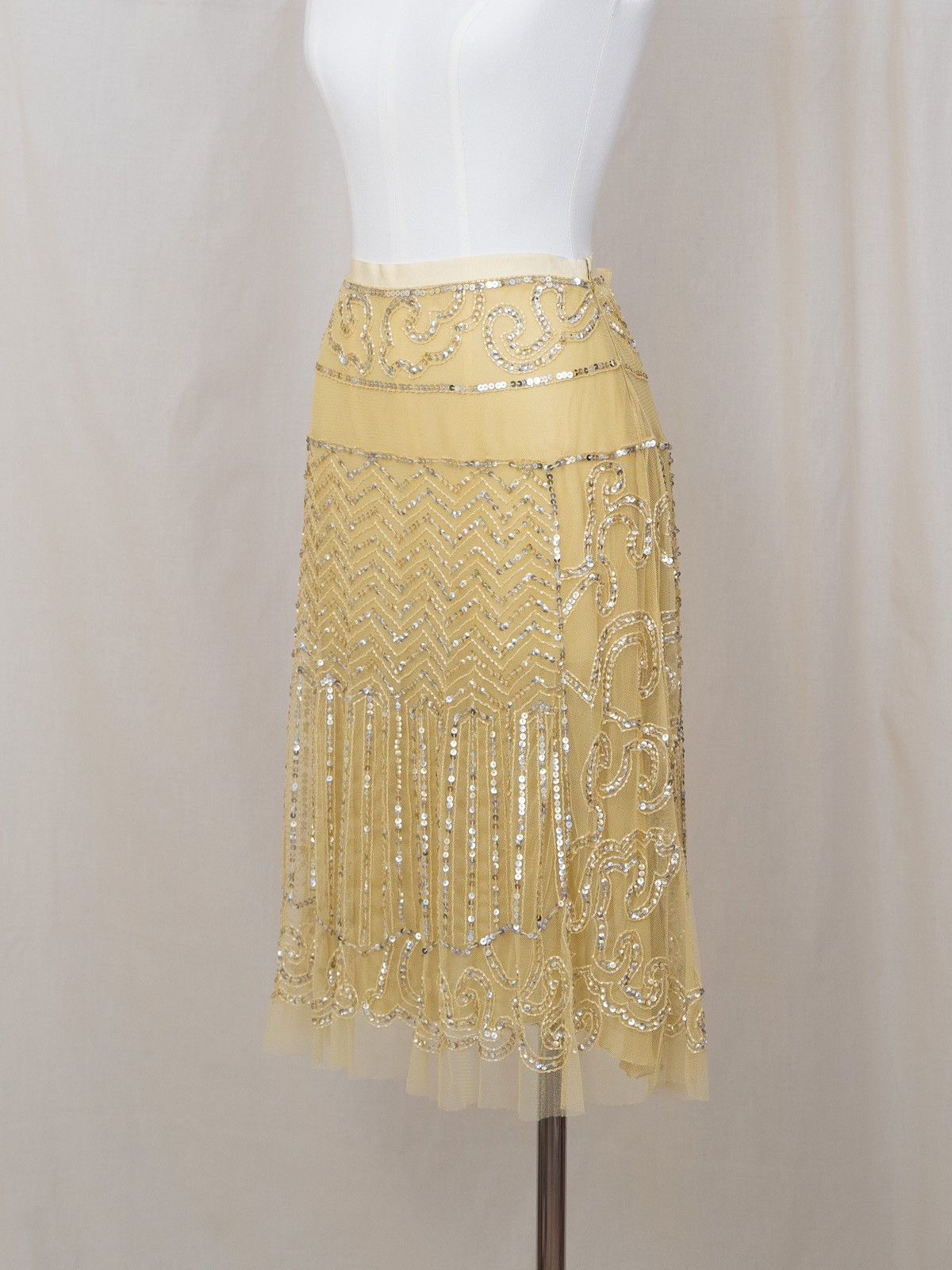 Blumarine Blumarine | Hand-Beaded Silk Skirt (Couture Line) Size 27" / US 4 / IT 40 - 7 Thumbnail