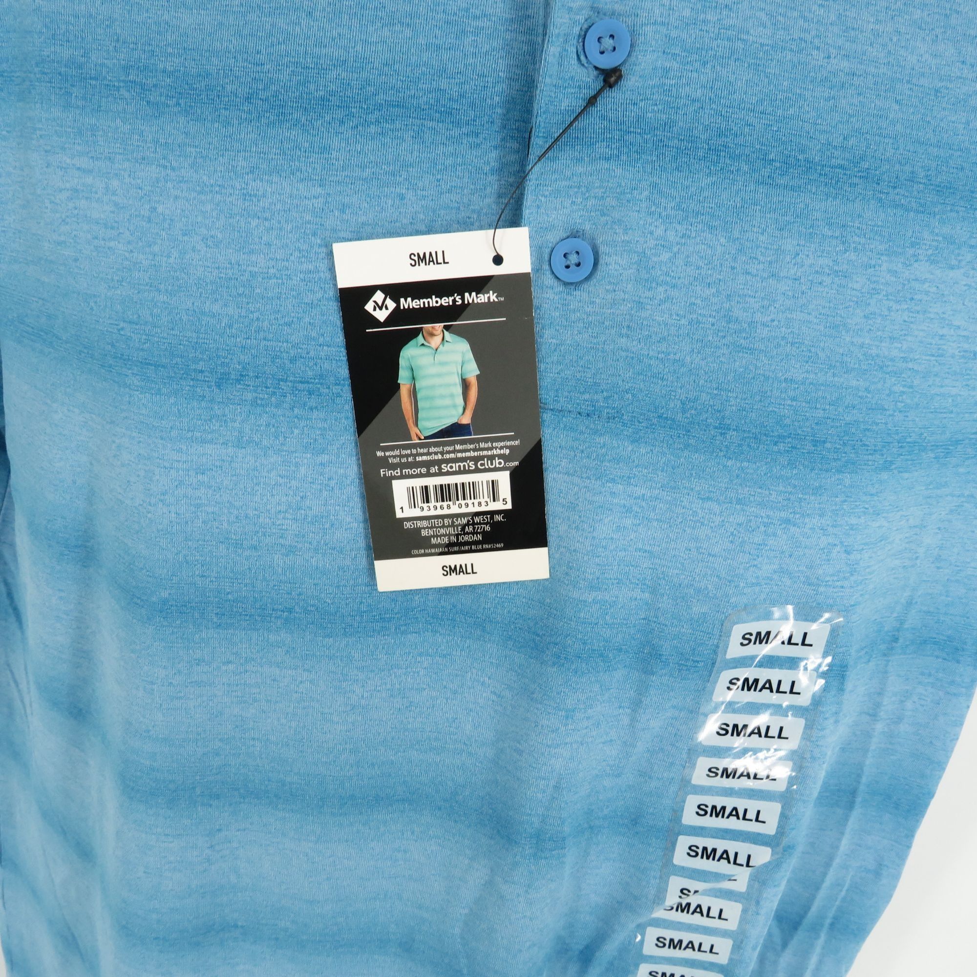 Other Members Mark Active Performance Polo Shirt Small Blue Moistu Size US S / EU 44-46 / 1 - 4 Thumbnail