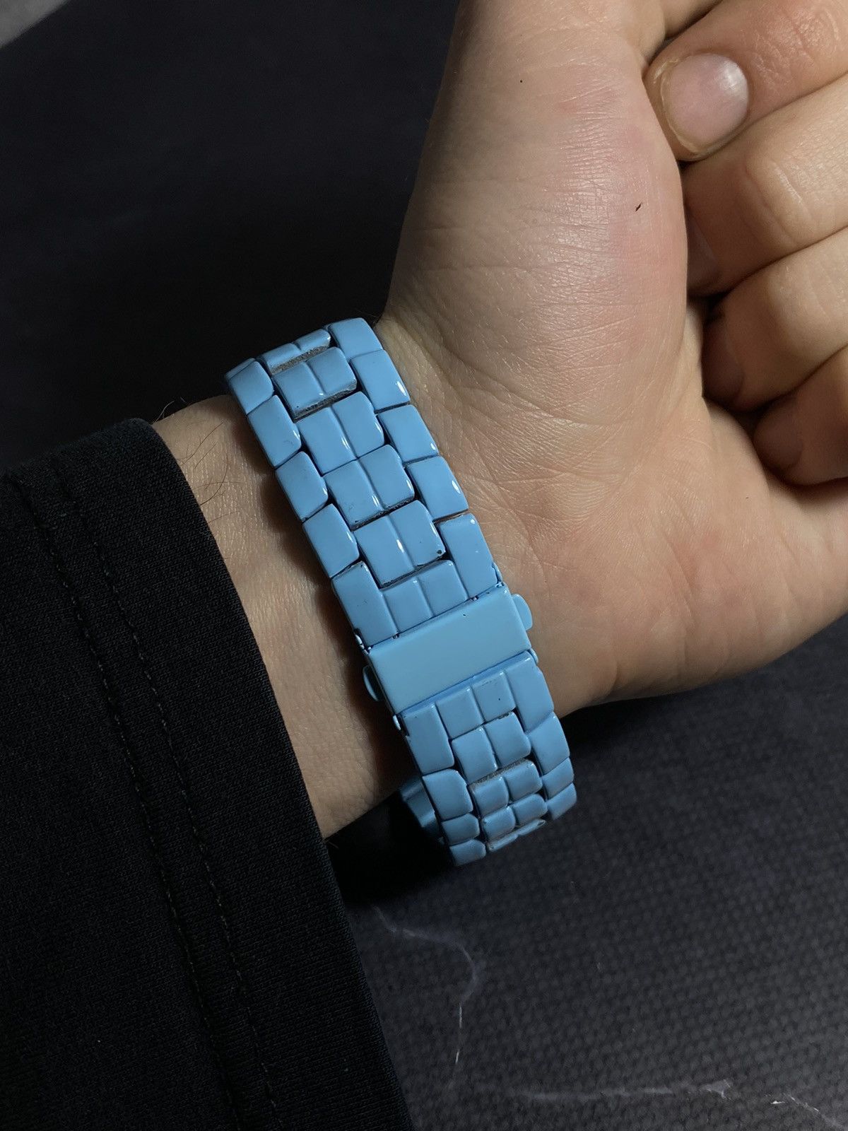 Vintage Sky Blue Chronograph-Style Watch – Bold & Sporty✨ Size ONE SIZE - 10 Thumbnail