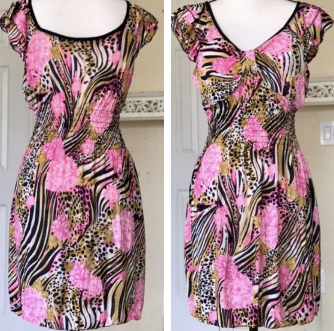 Other YPP EMBROIDERED MULTI ANIMAL PRINT ABOVE KNEE DRESS Size M / US 6-8 / IT 42-44 - 8 Thumbnail