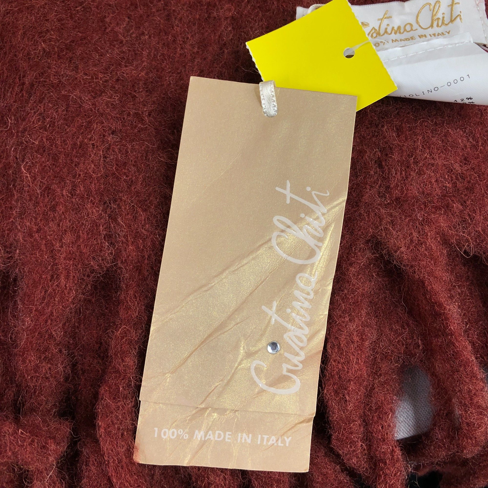 Vintage NWT Vintage Cristina Chiti Scarf Long Wool Shawl Scarves. Size ONE SIZE - 8 Thumbnail