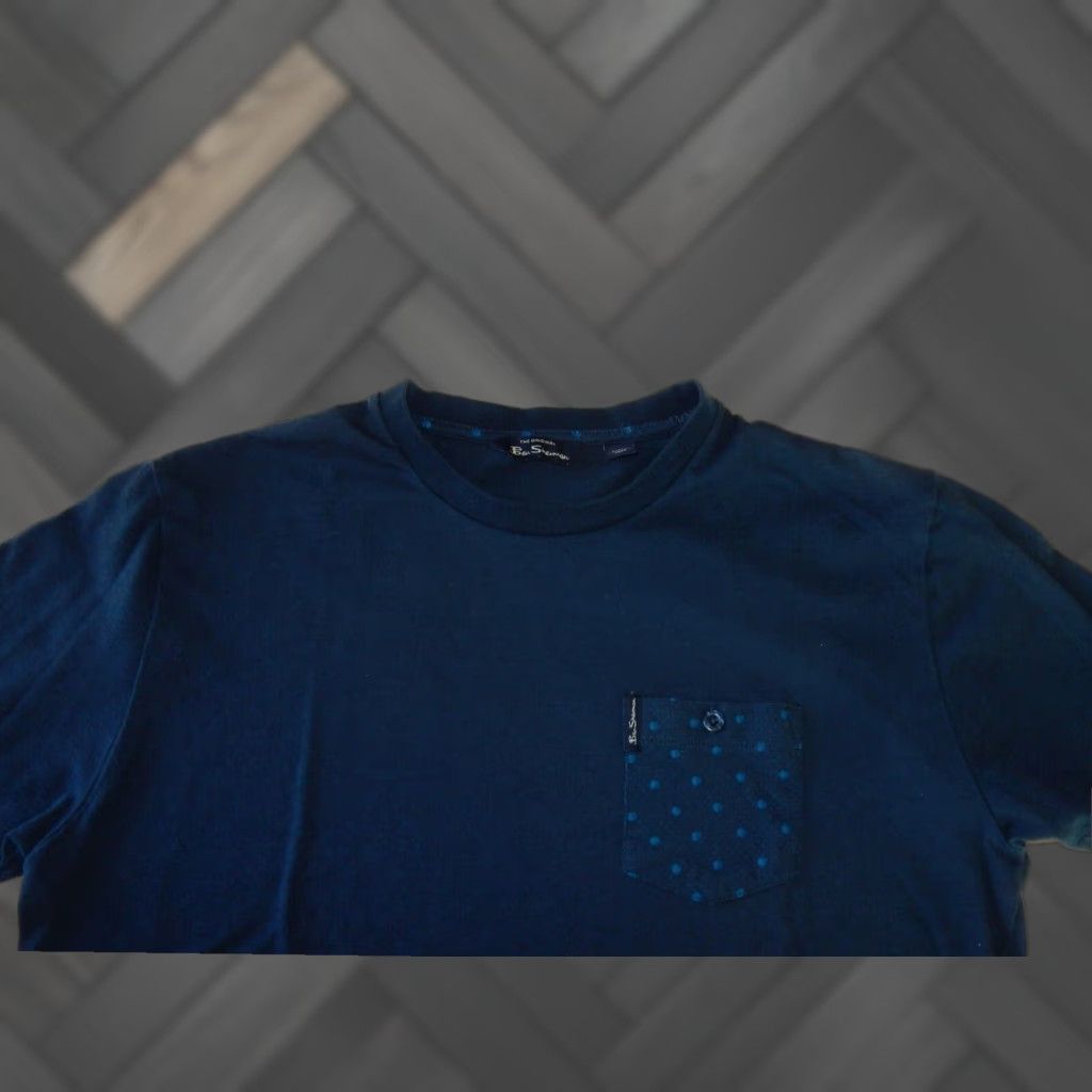 Ben Sherman Ben Sherman Mens Blue Cotton Blend Short Sleeve T Shirt Large Size US L / EU 52-54 / 3 - 1 Thumbnail
