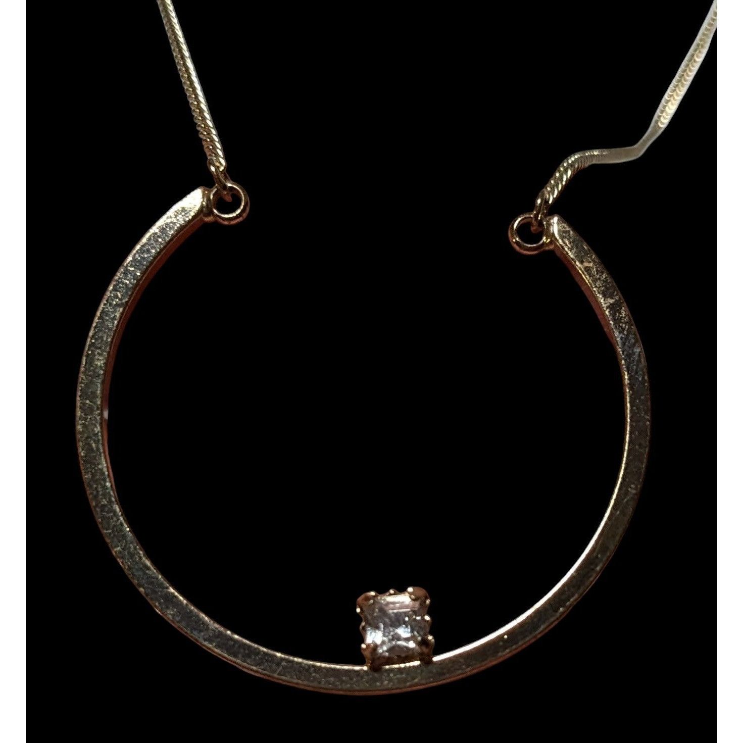 Other Retro Chic Gold Open Circle Gem Necklace Size ONE SIZE - 2 Thumbnail
