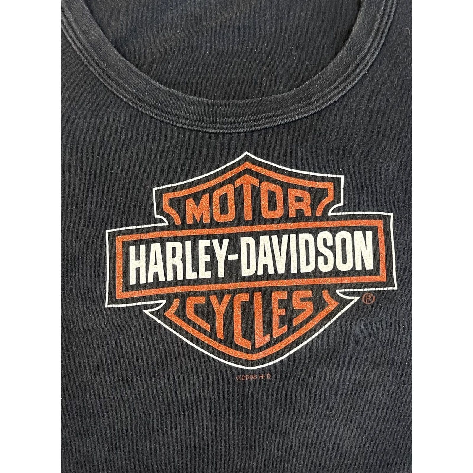 Harley Davidson VINTAGE Harley Davidson Shirt Womans L Black Motorcycle Riding Pennsylvania Short Sleeve Size L / US 10 / IT 46 - 3 Thumbnail