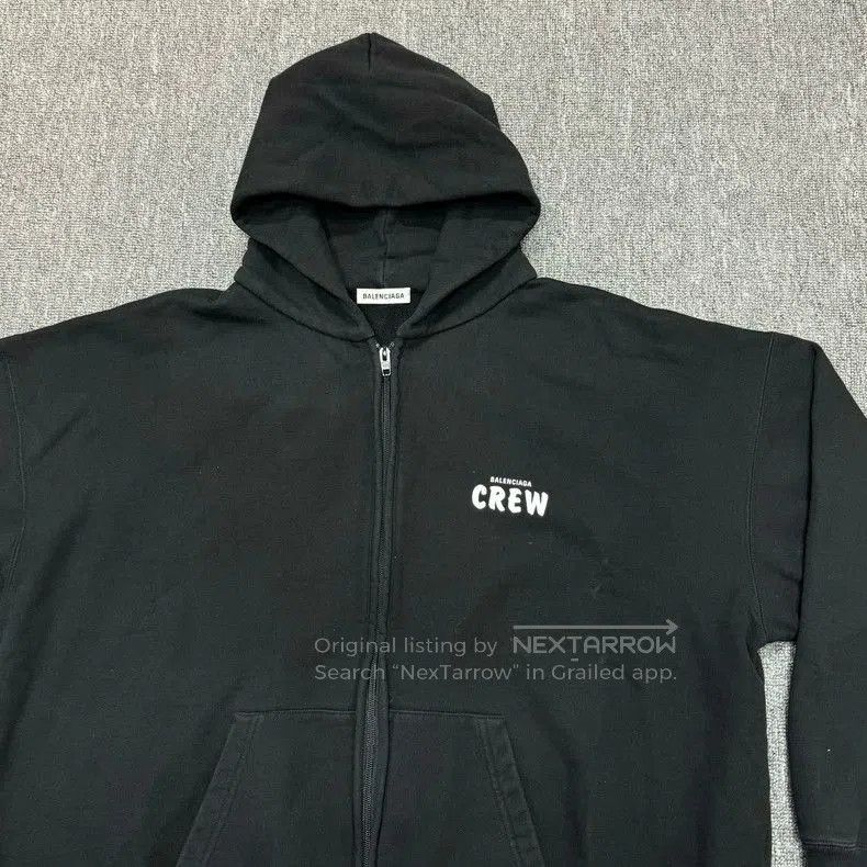 Balenciaga Balenciaga Crew Logo Zip Hoodie Black. Size US S / EU 44-46 / 1 - 3 Thumbnail