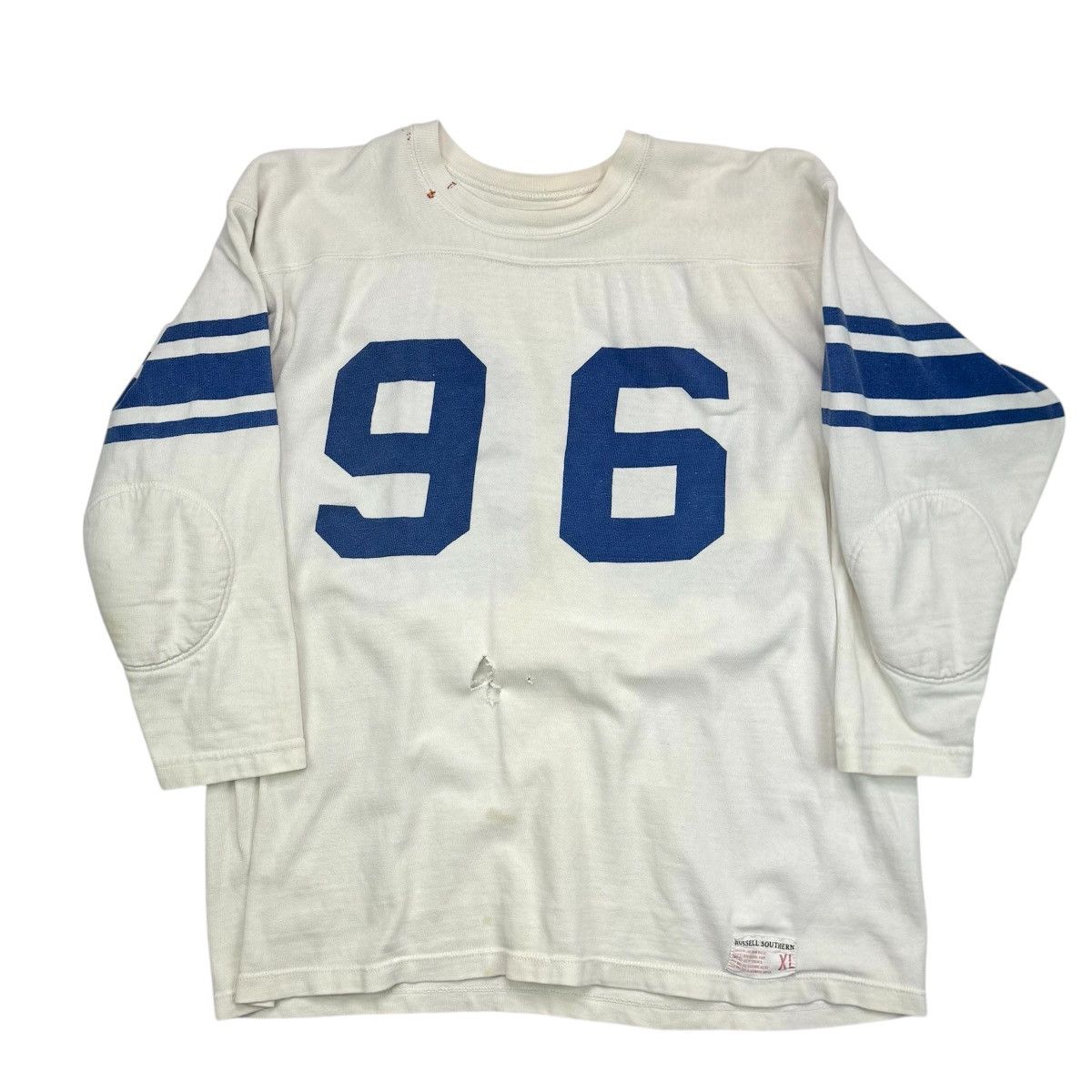 Russell Athletic VINTAGE 60'S THRASHED FOOTBALL JERSEY Size US XL / EU 56 / 4 - 2 Thumbnail