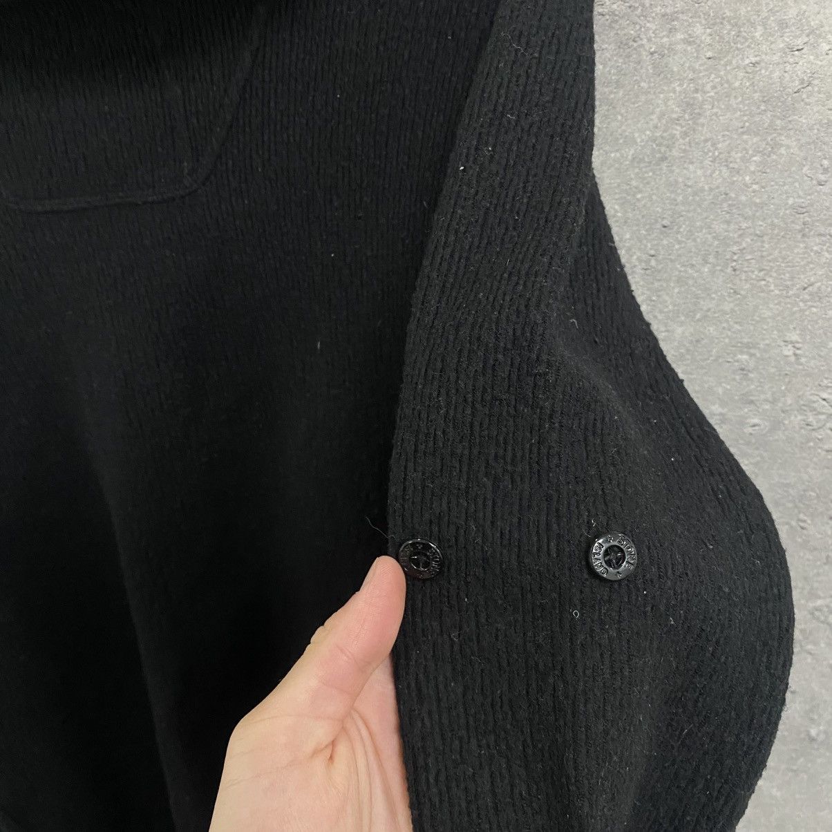 Stone Island Vintage 90s Stone Island Wool Hoodie Sweater Y2k Size US L / EU 52-54 / 3 - 8 Thumbnail