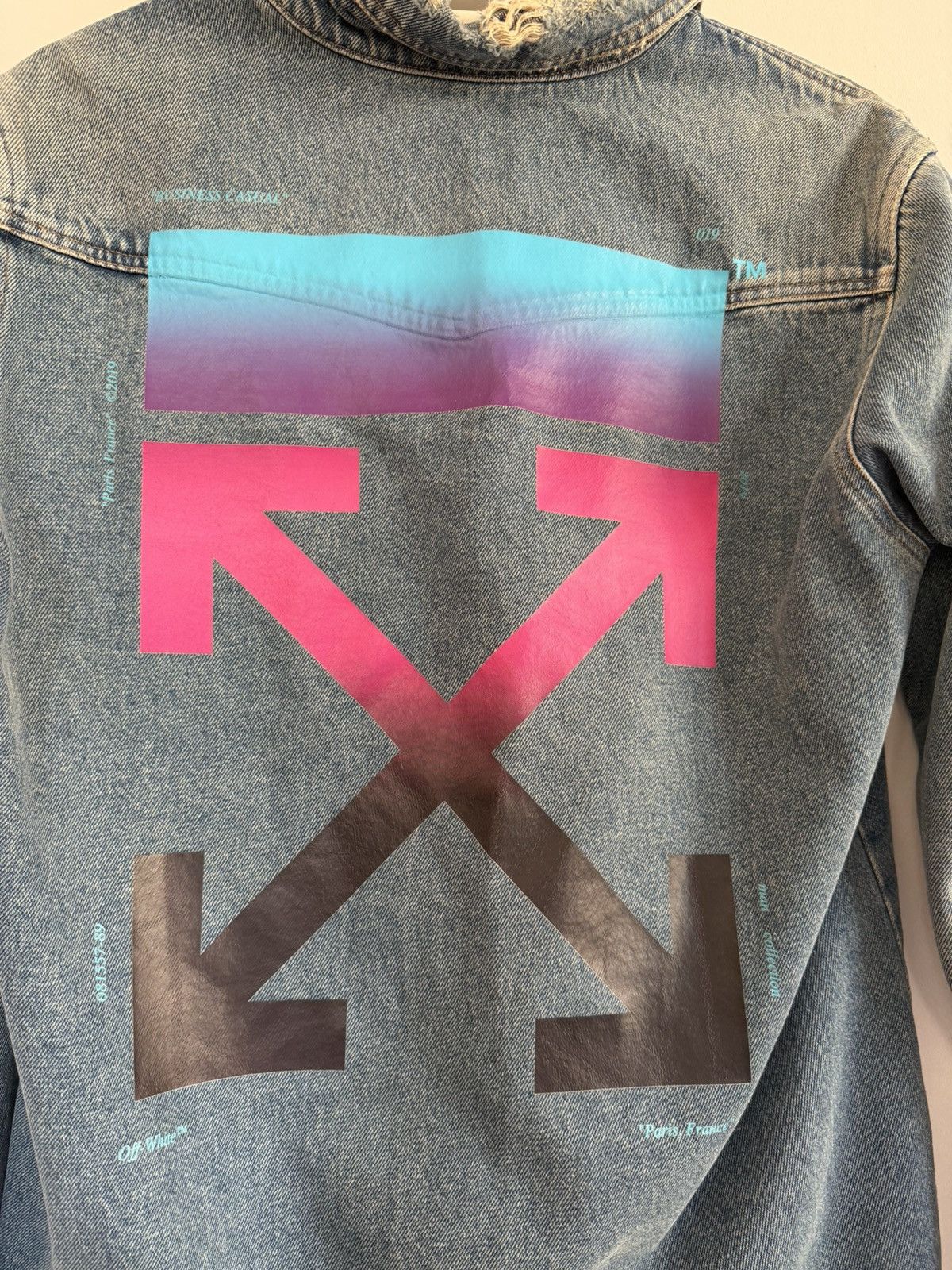 Off-White Off White Gradient Denim Jacket Size US S / EU 44-46 / 1 - 8 Thumbnail