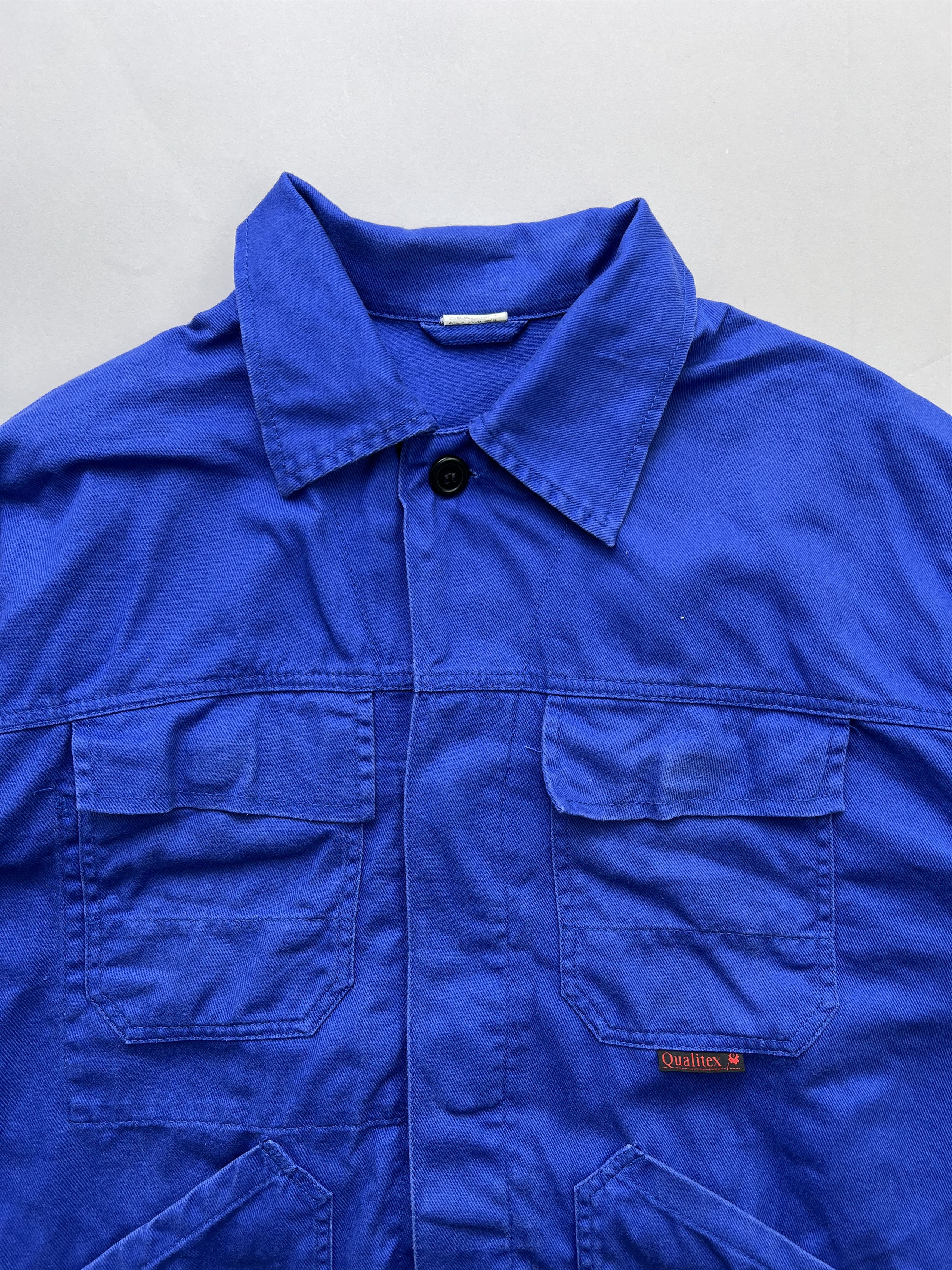 Vintage French Work Chore Jacket Vintage Bleu De Travail Size US L / EU 52-54 / 3 - 2 Thumbnail