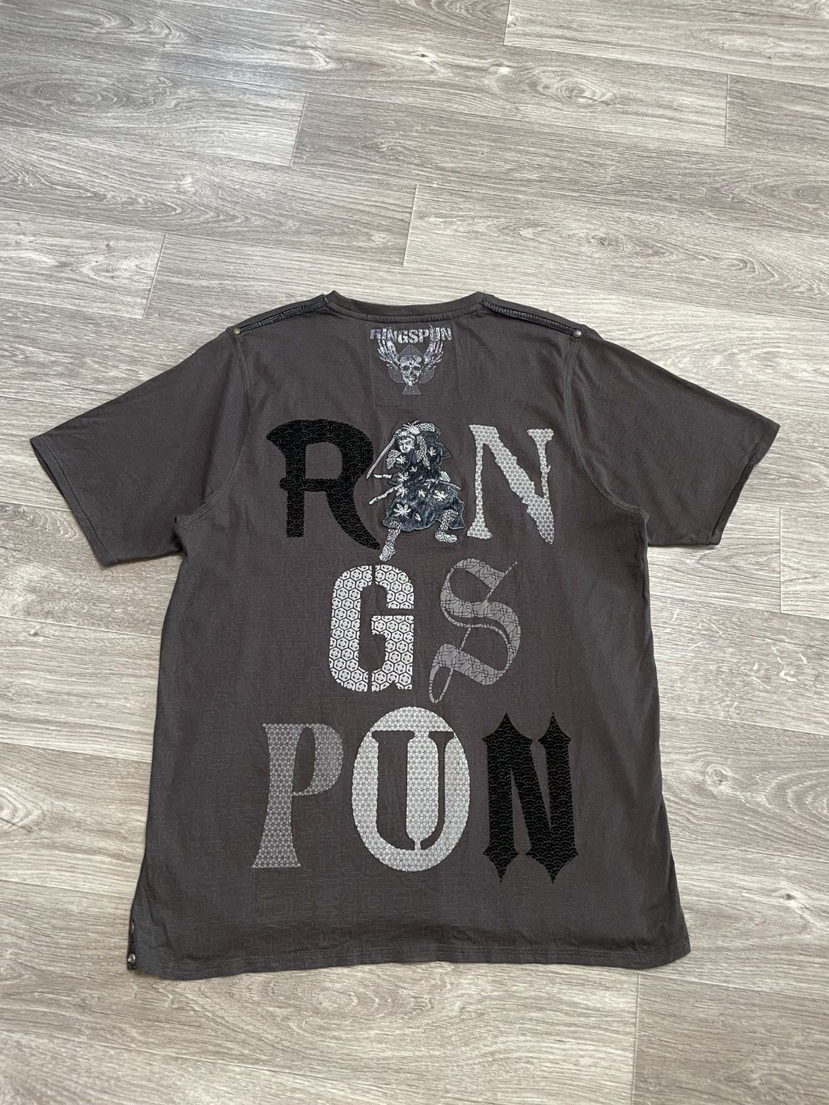 Ringspun Vintage Ringspun Art Of War Embroidered Samurai Japan Tee Size US XL / EU 56 / 4 - 11 Thumbnail