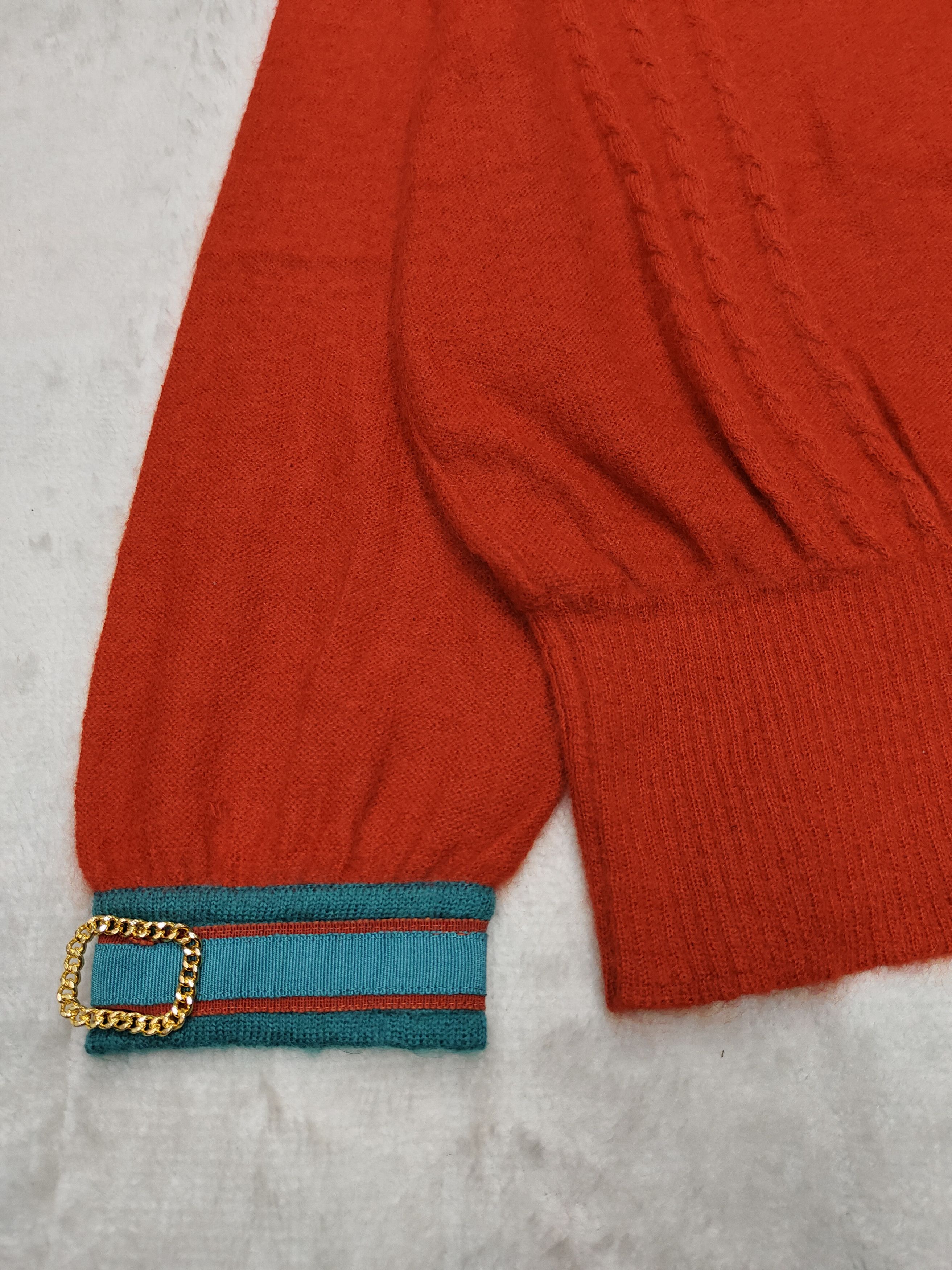 Vintage 🔥Vtg 80s Giorgio Grati Design Mohair Knitted Sweater Size L / US 10 / IT 46 - 6 Thumbnail