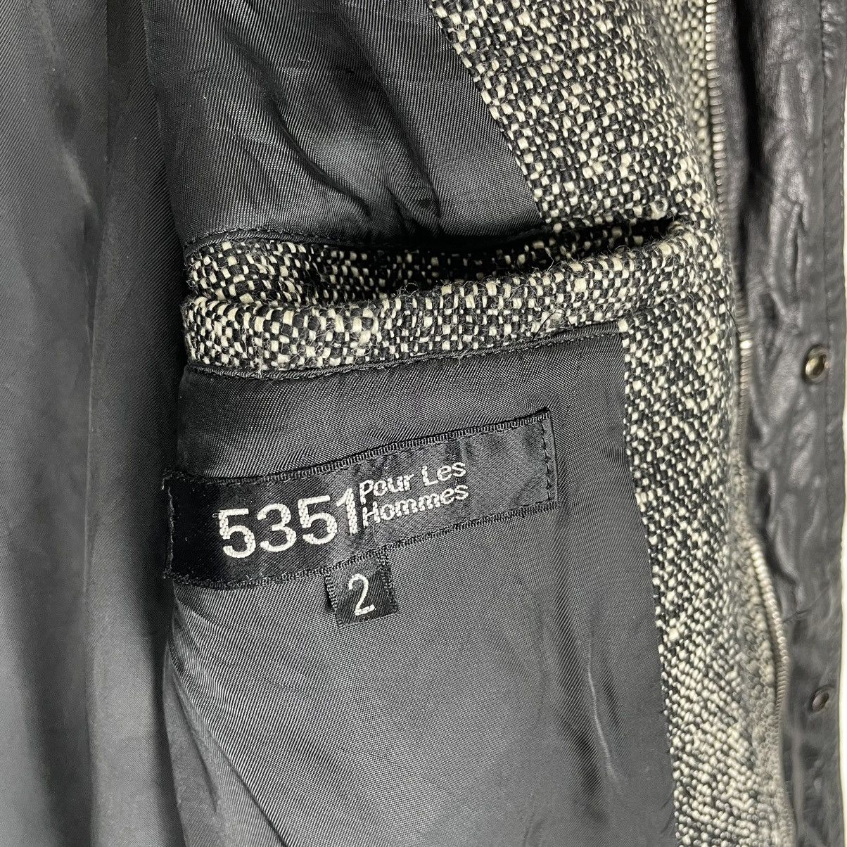 5351 POUR LES FEMMES 🌟5351 POUR HOMME COWHIDE LEATHER PART JACKET Size M / US 6-8 / IT 42-44 - 11 Thumbnail