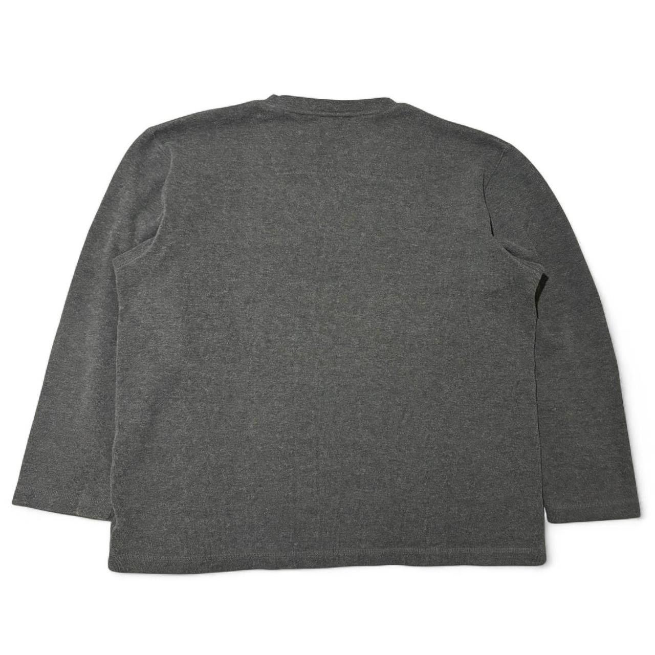 Other Vintage Y2K Layered Collar Striped Grey V-Neck Sweater - L Size US L / EU 52-54 / 3 - 4 Thumbnail