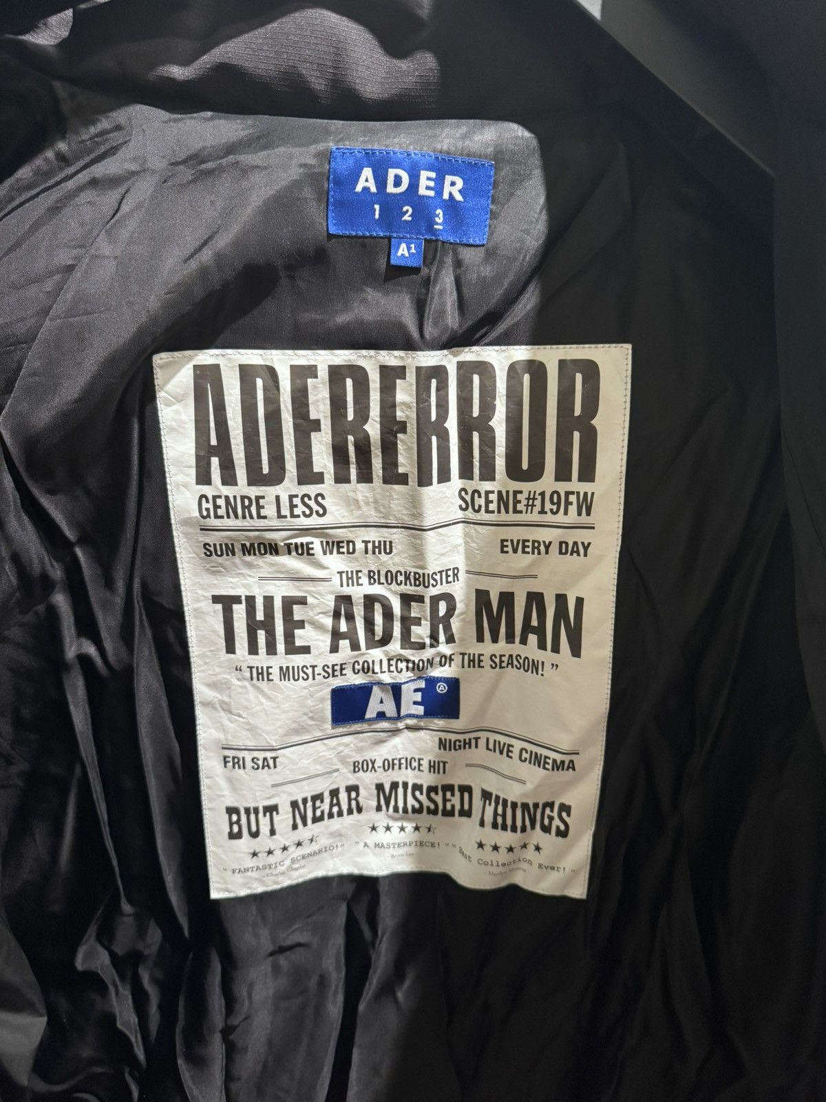 Ader Error Black Down Dup Puffer Jacket Size L / US 10 / IT 46 - 2 Thumbnail