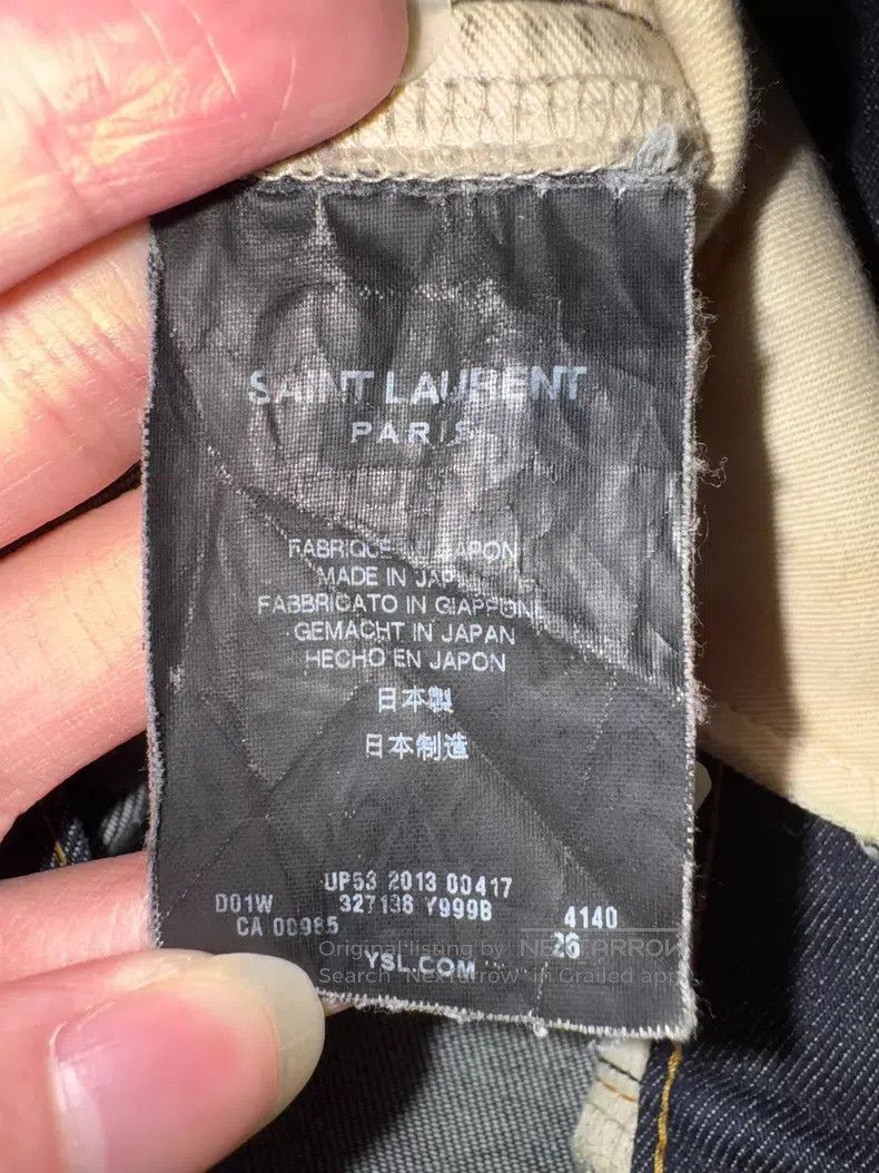 Saint Laurent Paris Saint Laurent Paris Deep Blue Raw Basic Denim Jeans Size US 26 / EU 42 - 6 Thumbnail