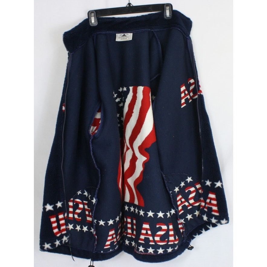 Vintage Vintage Black Mountain USA Flag Fleece Jacket Mens XL Size US XL / EU 56 / 4 - 3 Thumbnail