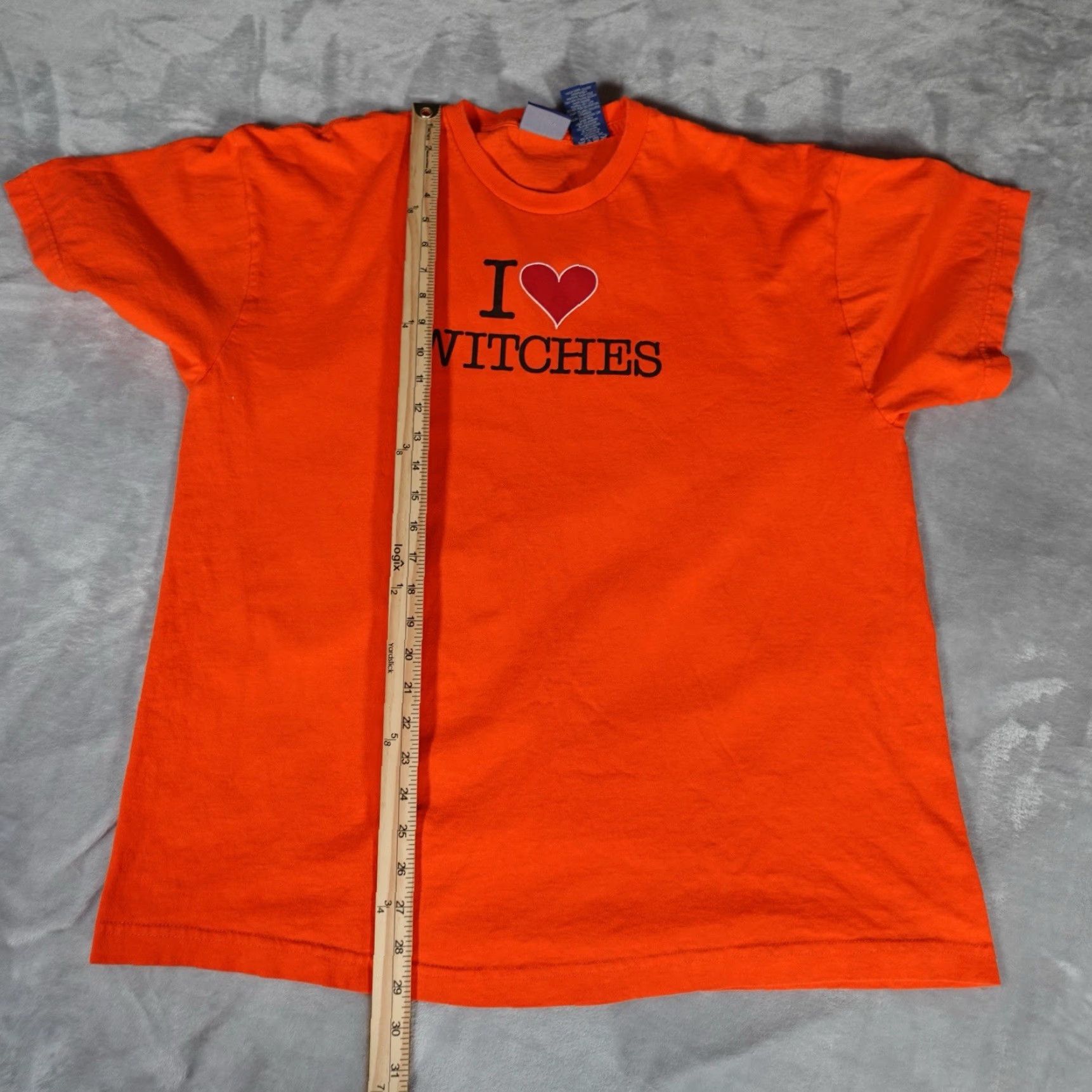 Vintage VINTAGE I Love Witches Halloween T-Shirt Mens XL Short Sleeve Orange Y2K Size US XL / EU 56 / 4 - 7 Thumbnail