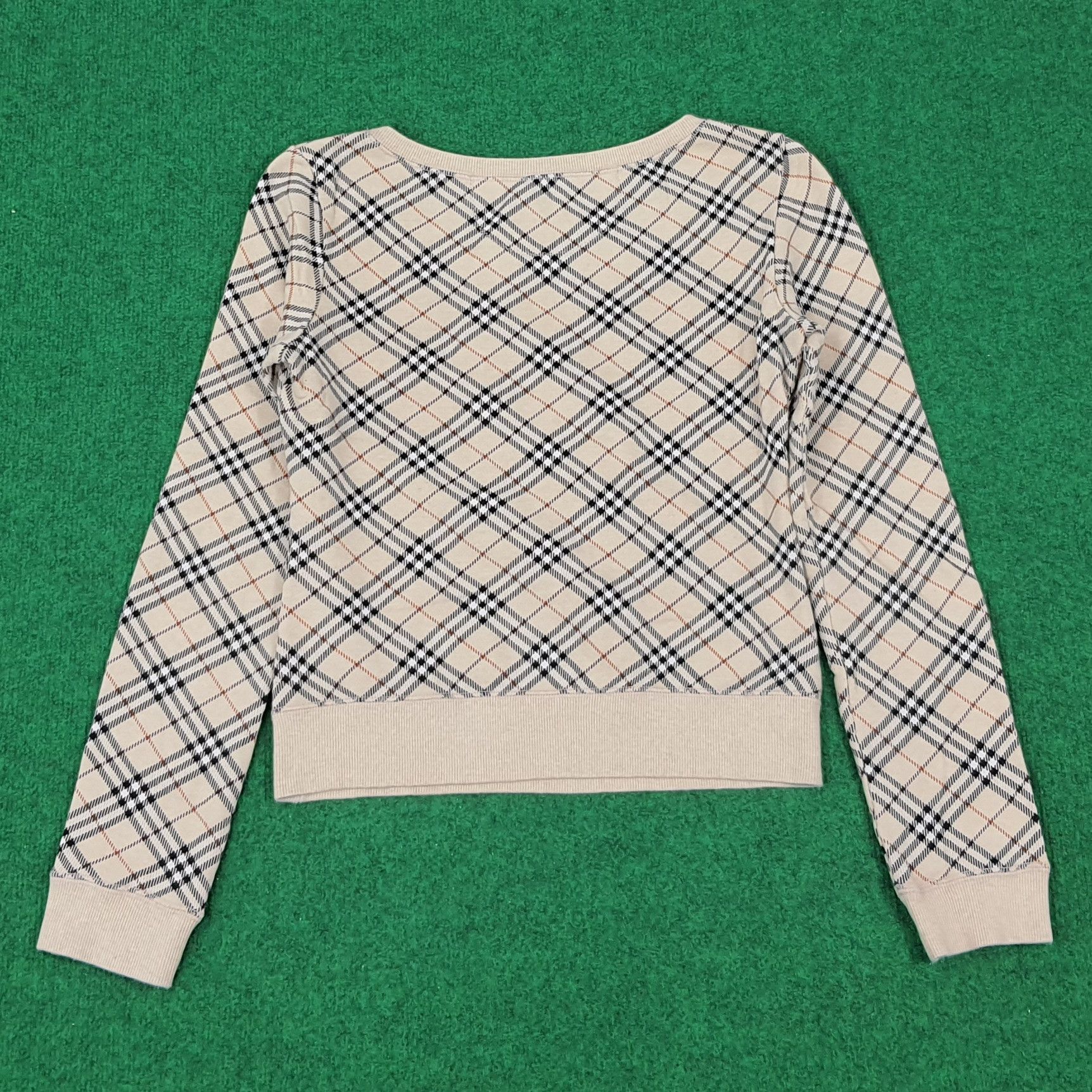 Burberry × Vintage Vintage Burberry London Blue Label Noca Check Crop Top Size XS / US 0-2 / IT 36-38 - 3 Thumbnail