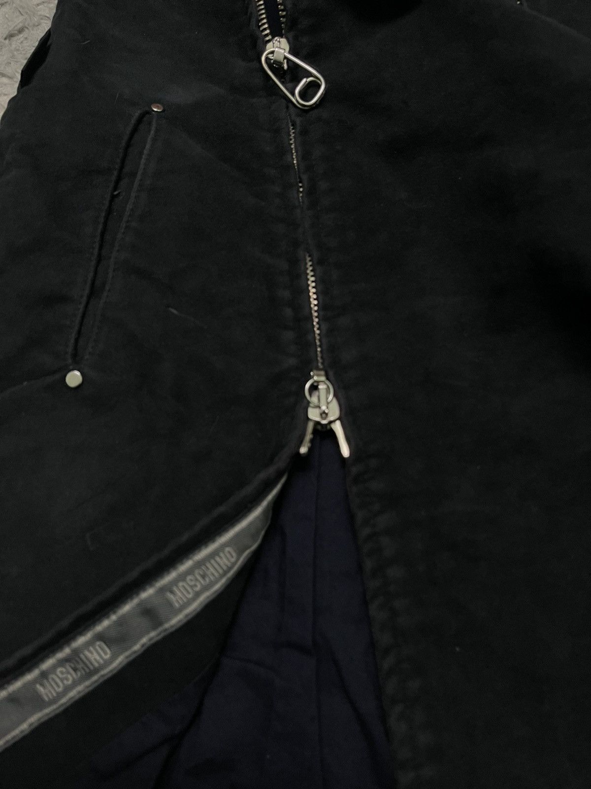 RARE MOSCHINO JEANS MULTI ZIPPER LONG JACKET