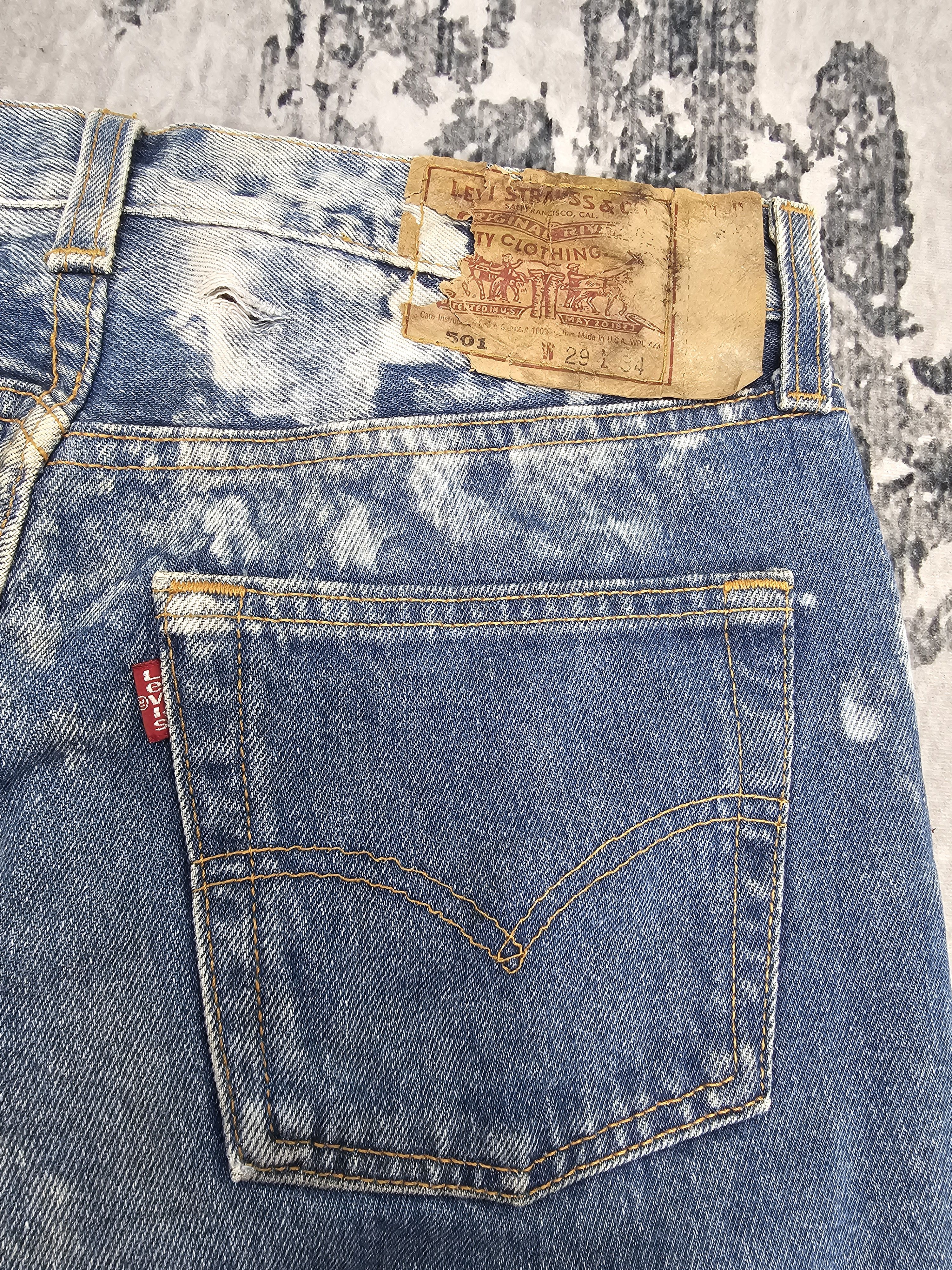 Levi's Vintage Clothing Vitg90's LEVIS 501 Bleached Effect Jeans Made In USA L0554 Size US 29 - 10 Thumbnail