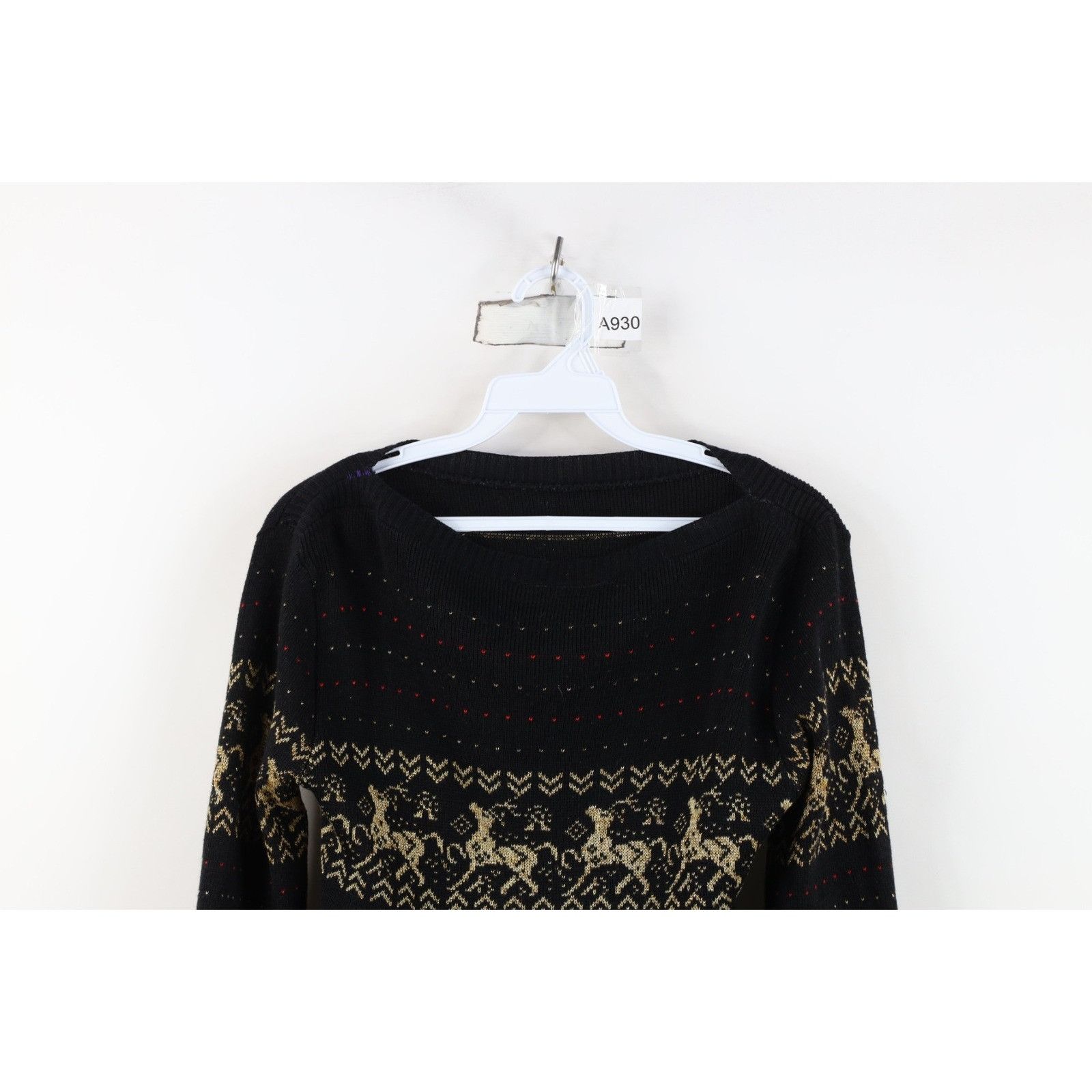 Vintage Vintage 70s Streetwear Fair Isle Christmas Reindeer Sweater Size M / US 6-8 / IT 42-44 - 2 Thumbnail