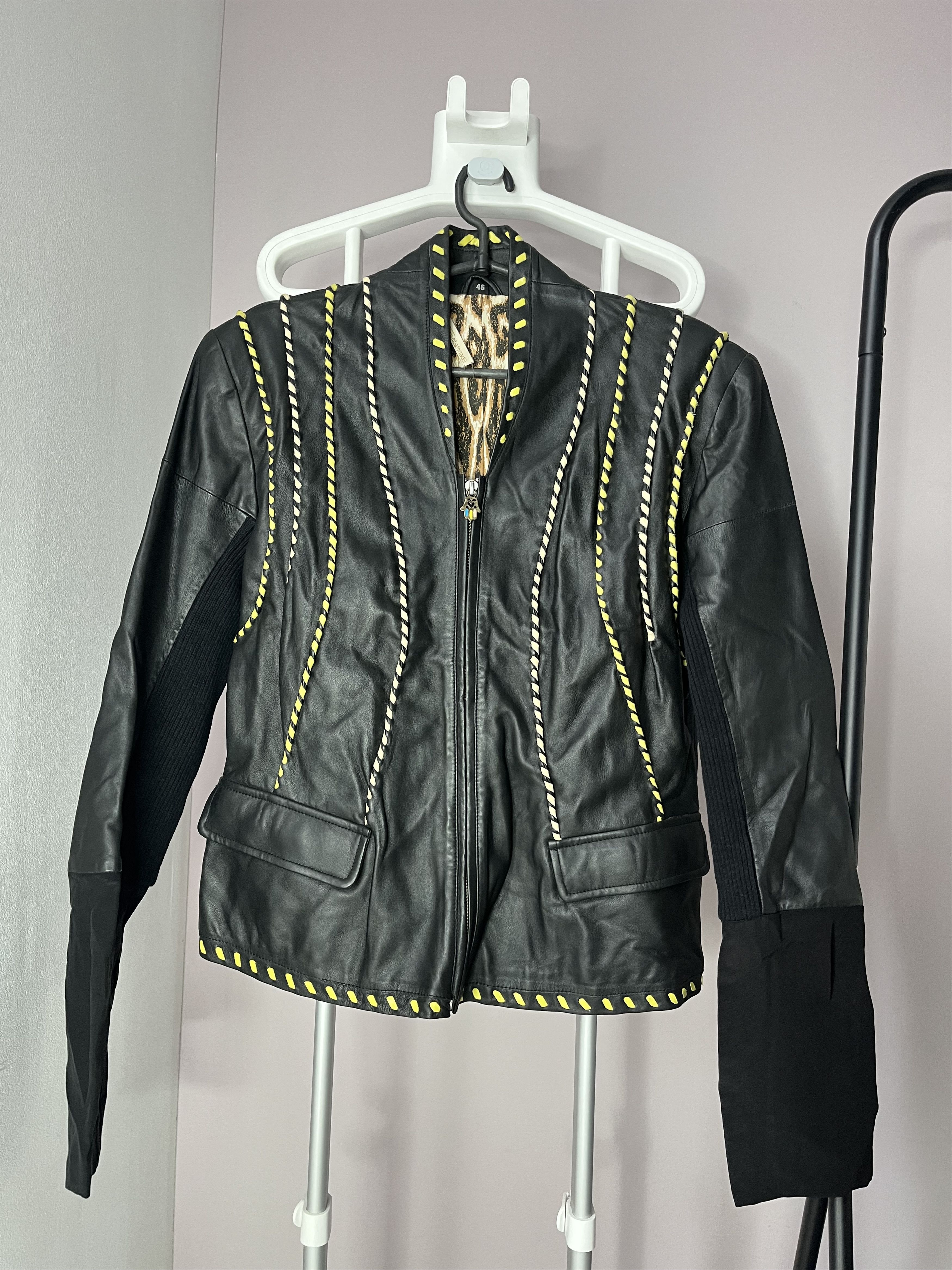 Roberto Cavalli Roberto Cavalli leather jacket Size L / US 10 / IT 46 - 1 Thumbnail