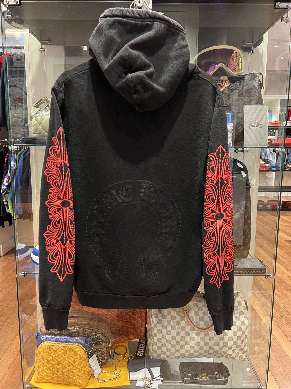 Chrome Hearts Chrome Hearts Floral Cross Horseshoe Hoodie