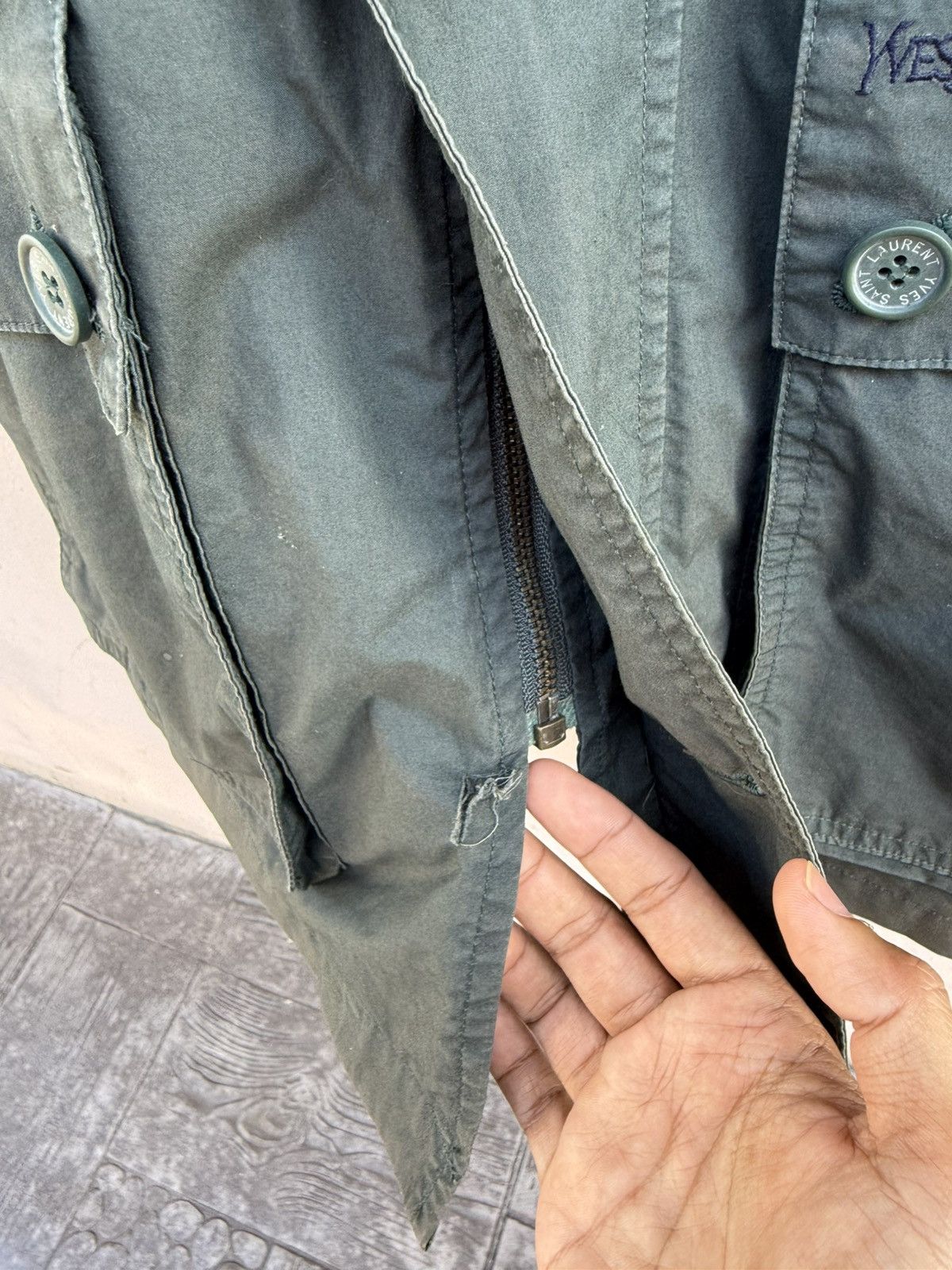 Yves Saint Laurent Vintage 90s YVES SAINT LAURENT YSL Military Style Jacket Size US L / EU 52-54 / 3 - 8 Thumbnail