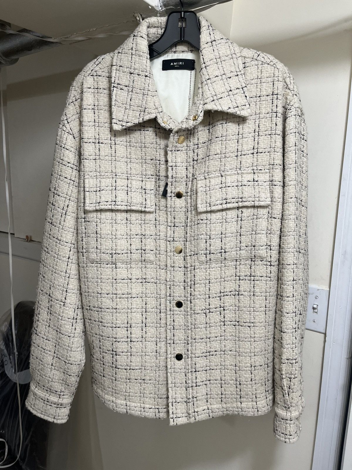 Amiri Amiri Fleck Tweed Padded Overshirt Sz S Size US S / EU 44-46 / 1 - 1 Thumbnail