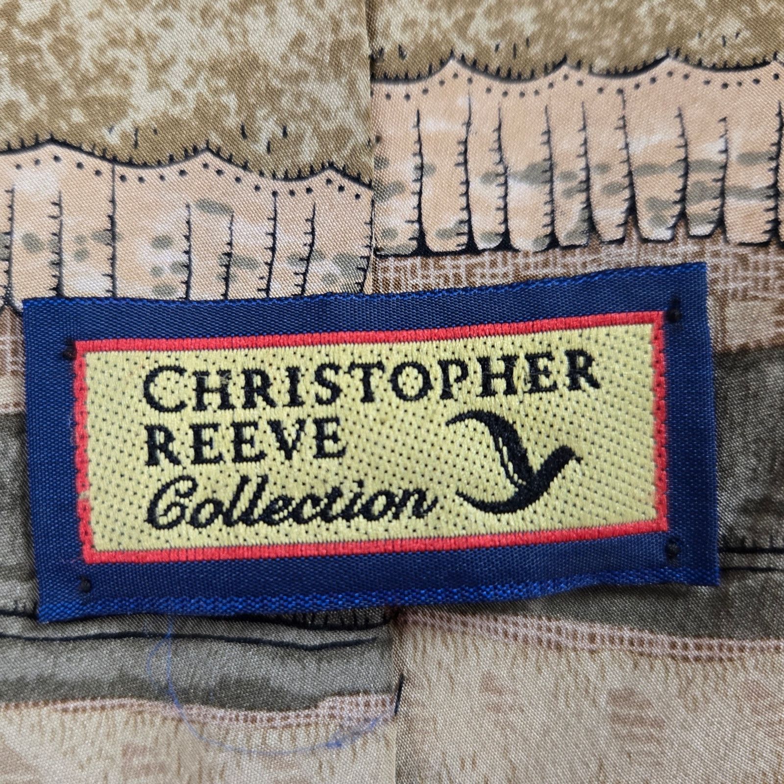 Vintage 90s Vintage Tan Striped USA Made Silk Tie Size ONE SIZE - 5 Thumbnail