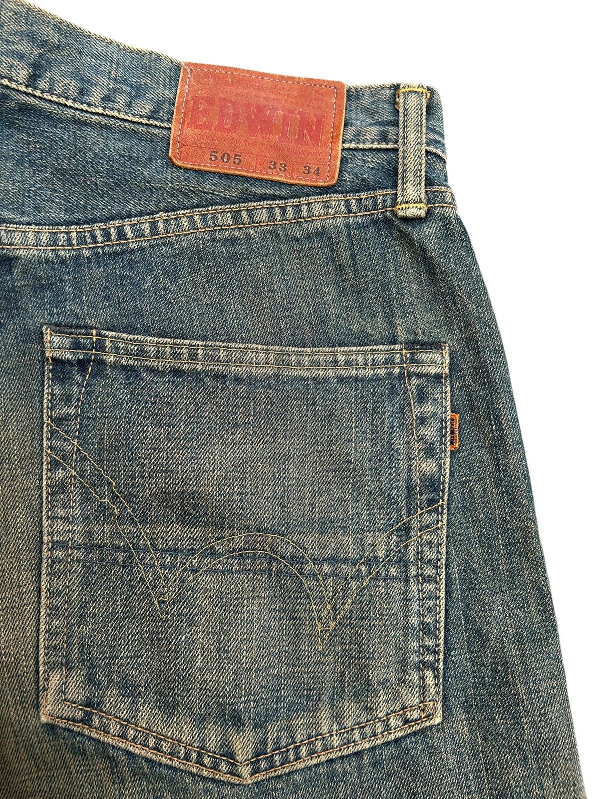 Kapital Vintage Edwin 505 Selvedge Rusty Distressed Denim Jeans Size US 34 / EU 50 - 10 Thumbnail