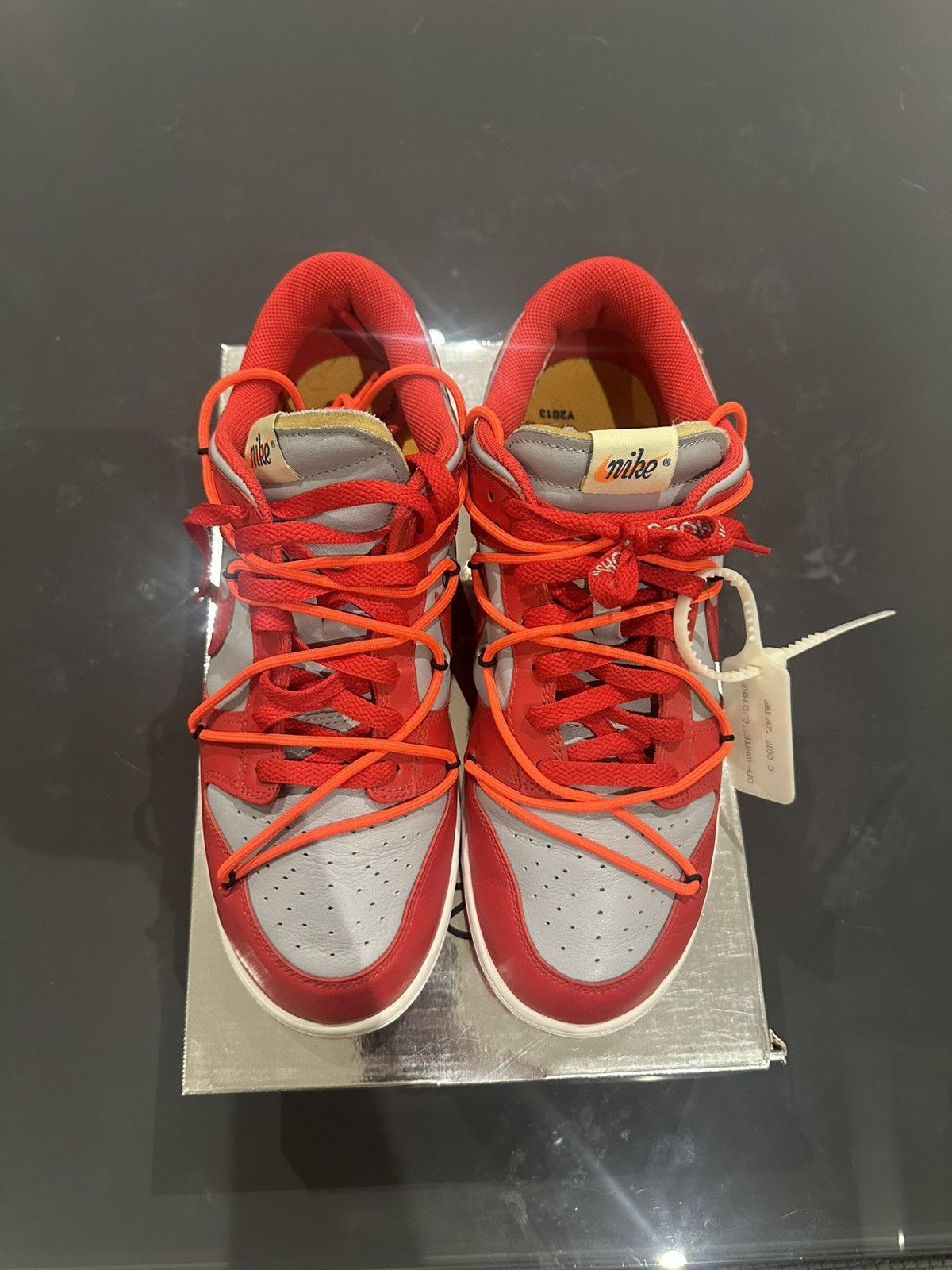 Nike × Off-White Nike dunk low x Off white "University Red" Size US 10 / EU 43 - 1 Thumbnail