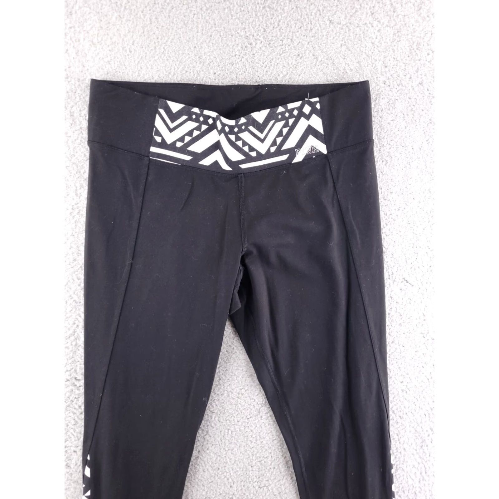 Victoria's Secret Victoria's Secret Yoga Legging Womens M Pull On Stretch Black White Leggings Activewear Size 32" / US 10 / IT 46 - 2 Thumbnail