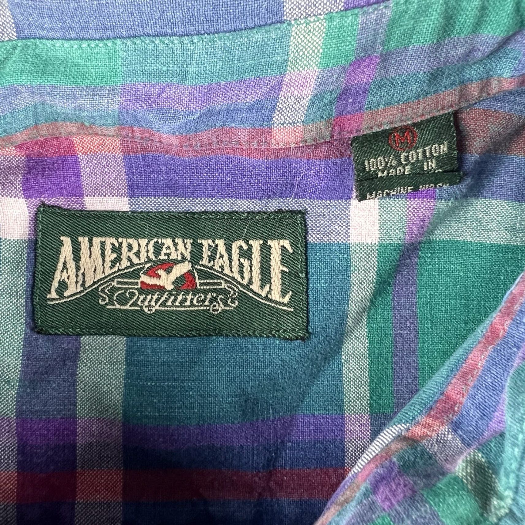 American Eagle Outfitters VTG American Eagle Outfitters Plaid Button-Down Shirt Men’s M Cotton Long Sleeve Size US M / EU 48-50 / 2 - 3 Thumbnail