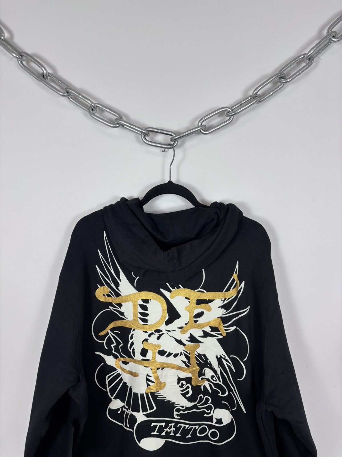 Ed Hardy Ed Hardy NWT Men’s Y2K Big Skull Tattoo Logo Black Hoodie Size US XXL / EU 58 / 5 - 17 Thumbnail