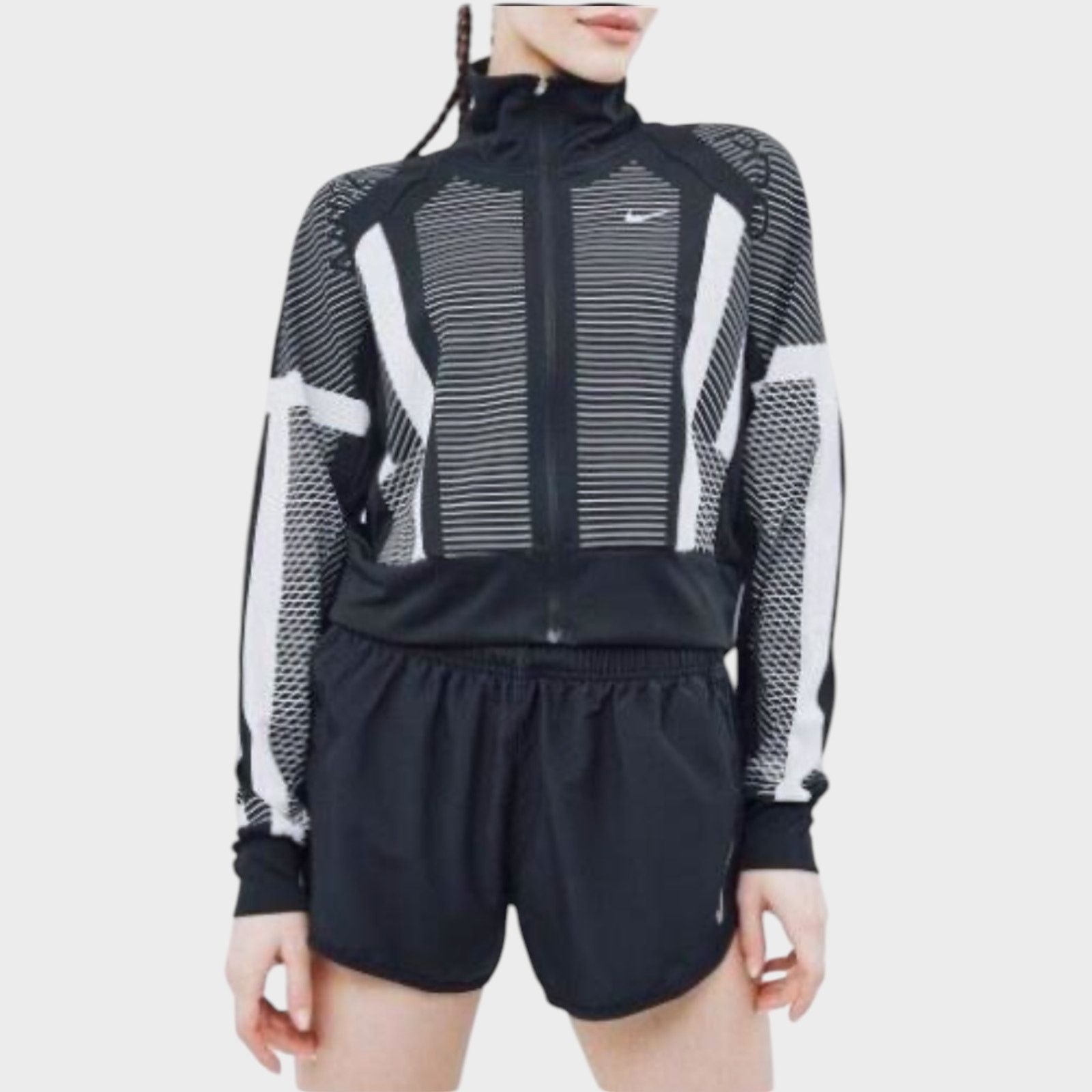 Nike Nike Pro Cropped Dri-FIT Track Jacket – Black | Size L Size L / US 10 / IT 46 - 1 Thumbnail