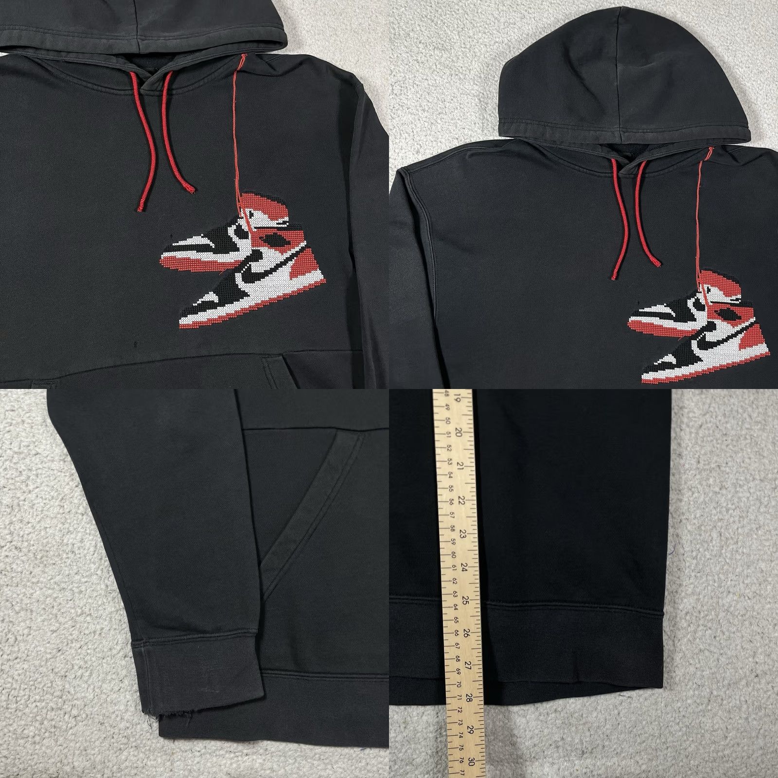 Jordan Brand Nike Jordan Hoodie Mens L Black Jumpman Holiday Sweatshirt Logo Embroidered Pullover Hoodie Size US L / EU 52-54 / 3 - 9 Thumbnail