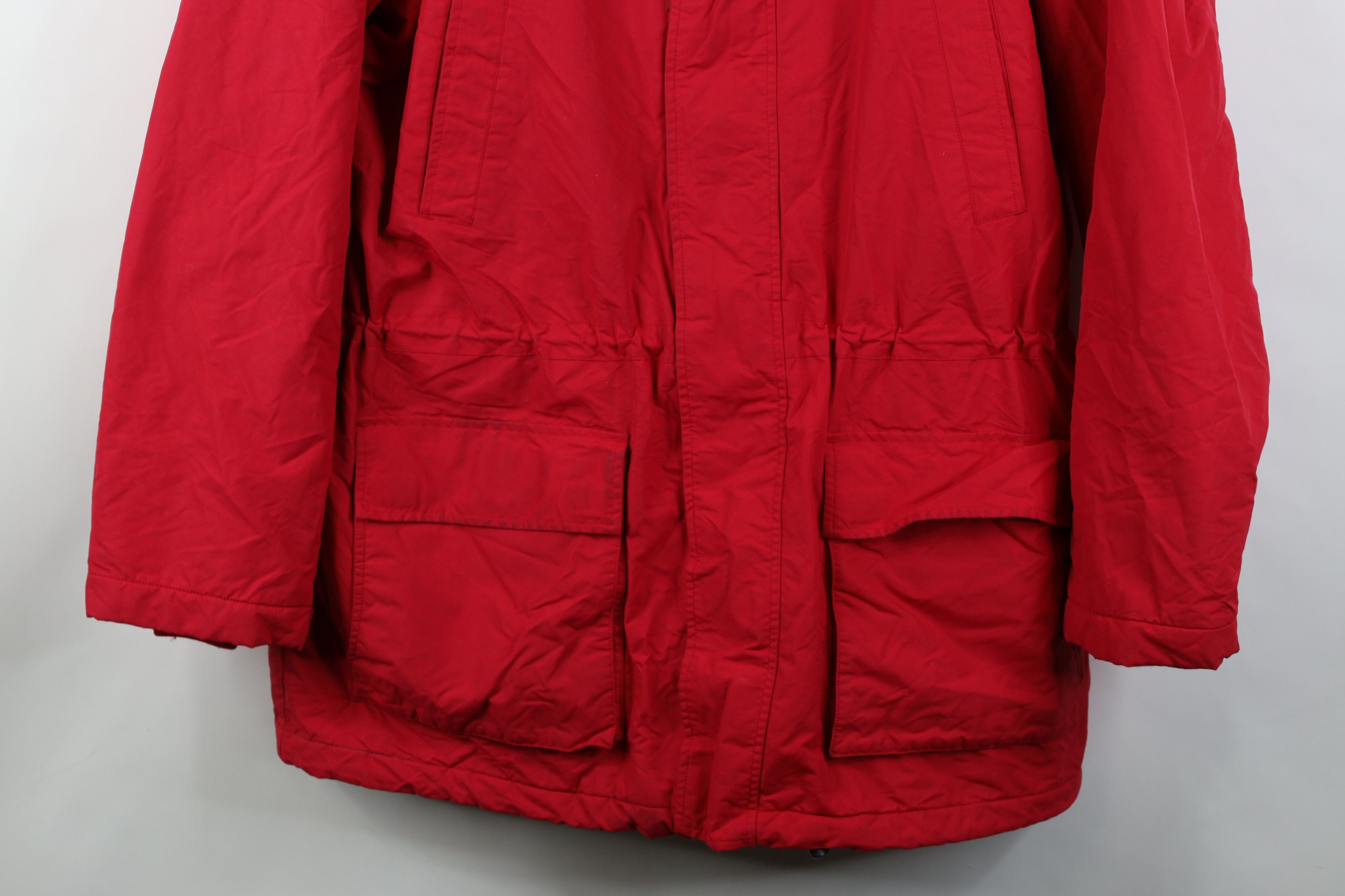 Lands' End Vintage 90s Y2K Lands End Lined Hooded Parka Jacket Coat Red Size US XL / EU 56 / 4 - 3 Thumbnail