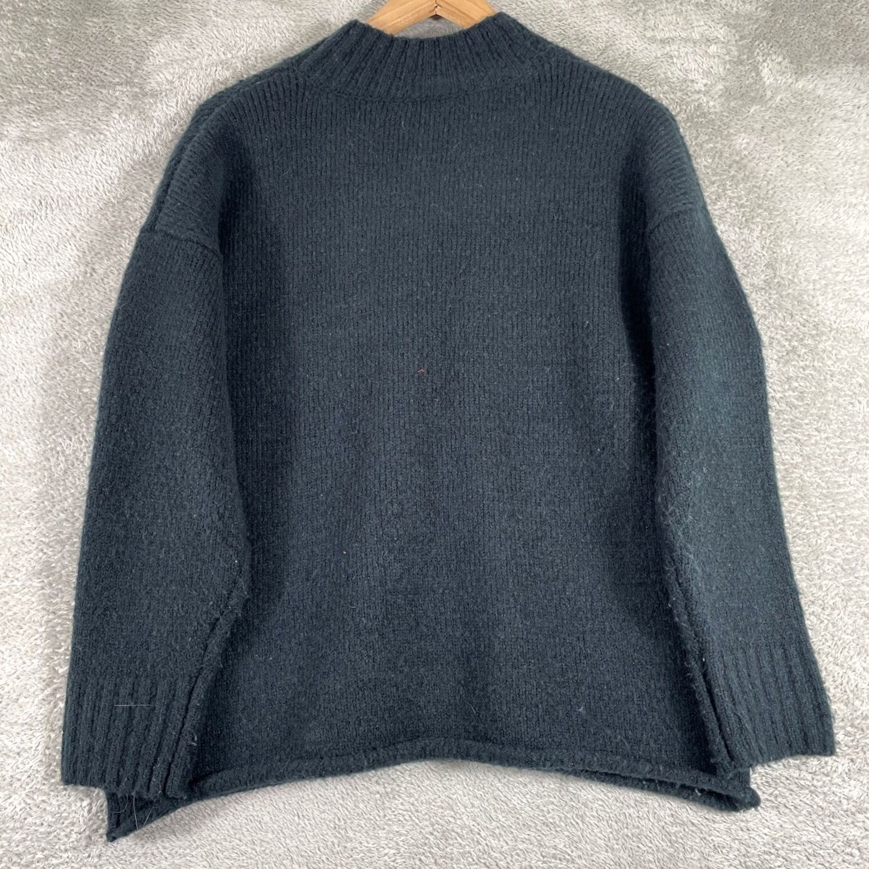 Vintage Cliche Floral Embroidered Sweater Womens Small Black Crewneck Knit Pullover Boho - Style Size S / US 4 / IT 40 - 2 Thumbnail