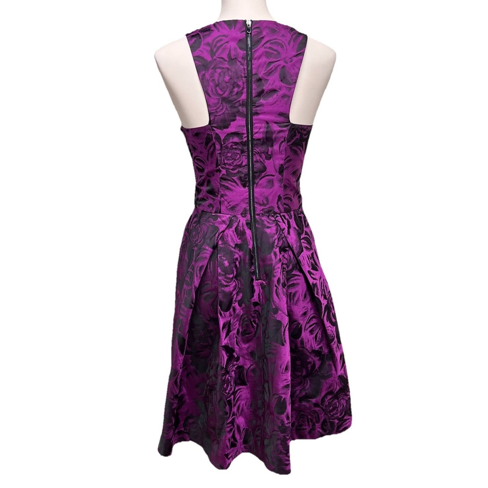 Betsey Johnson Y2K Betsey Johnson Sz 4 Dress Purple Black Floral Size S / US 4 / IT 40 - 4 Thumbnail