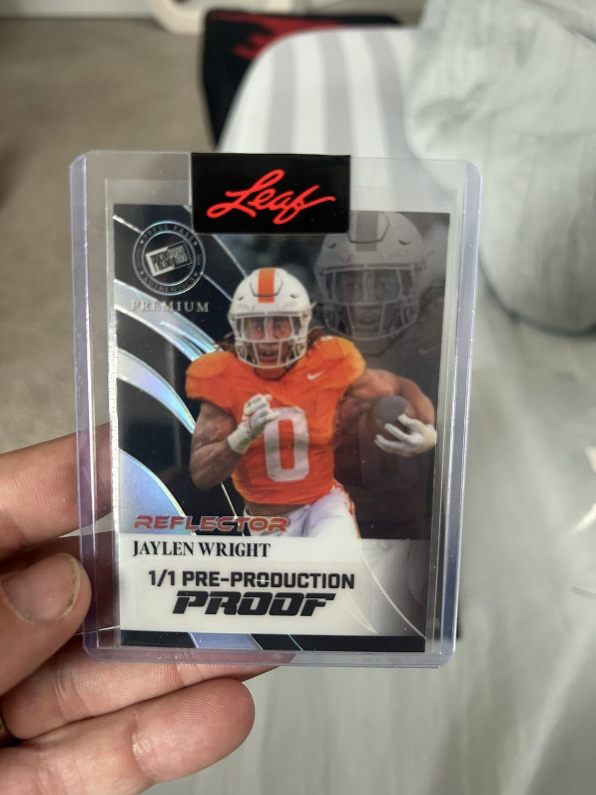 NFL Press Pass 1/1 Football Proof Size ONE SIZE - 2 Thumbnail