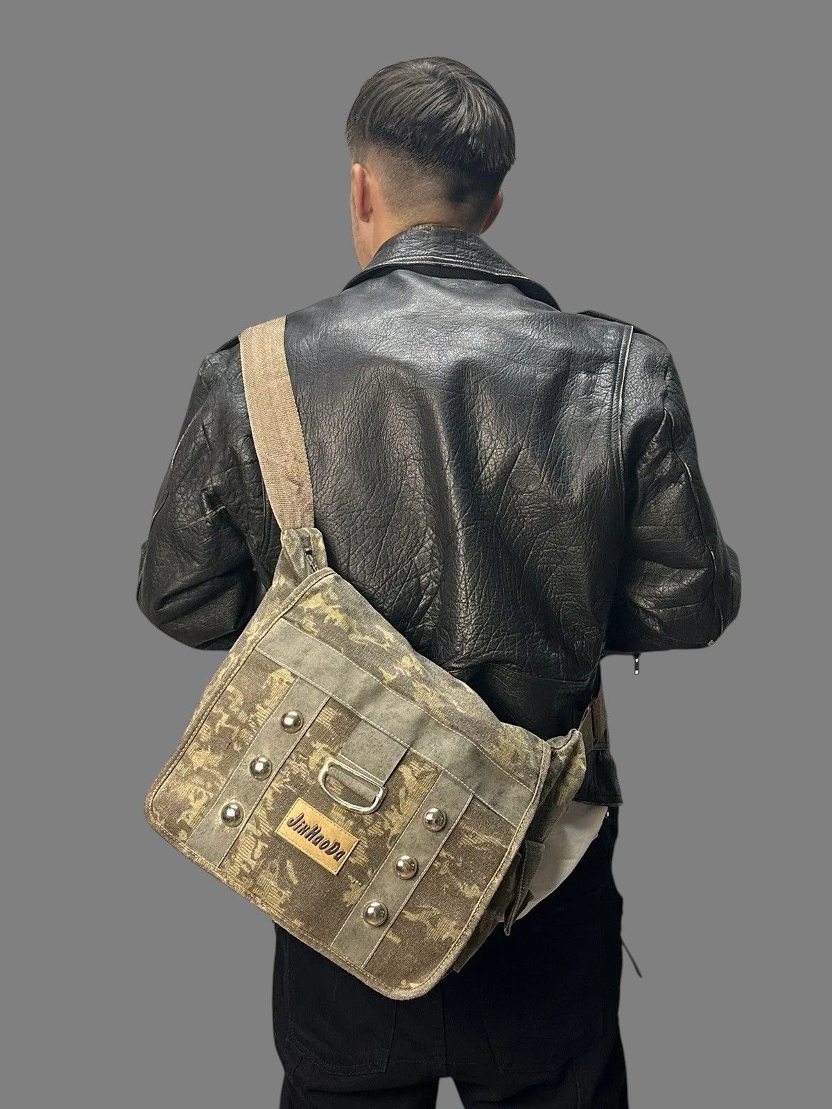 GOA Vintage Green Camo JinHaoDa Messenger Shoulder Bag Size ONE SIZE - 8 Thumbnail