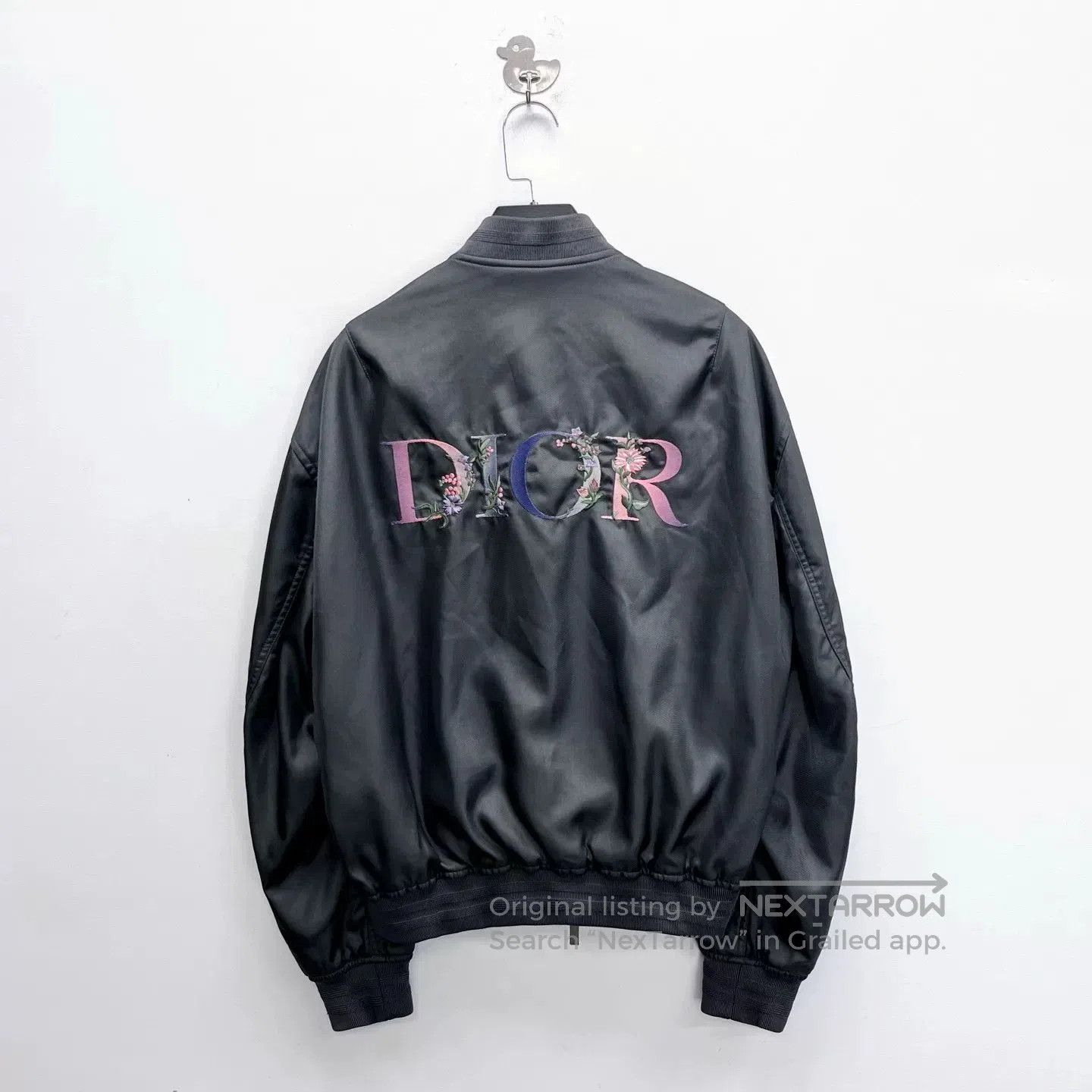 Dior Dior Black Gray Embroidered Flight Jacket. Size US M / EU 48-50 / 2 - 2 Thumbnail