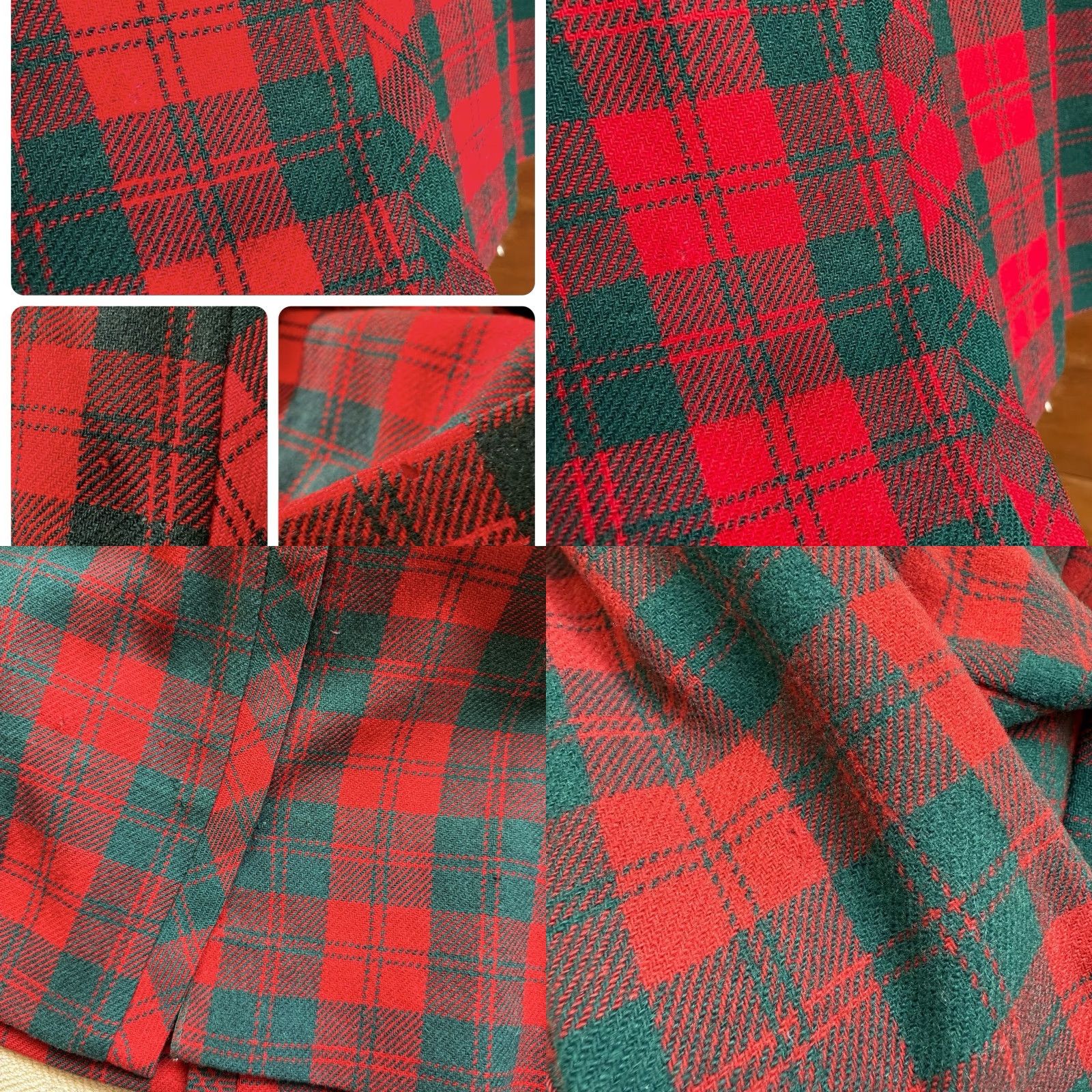 Vintage VINTAGE Koret of California SF Tartan Plaid Wool Jacket Skirt Suit Red Green S/M 1970s Mod/GoGo N/A Size 28" / US 6 / IT 42 - 8 Thumbnail