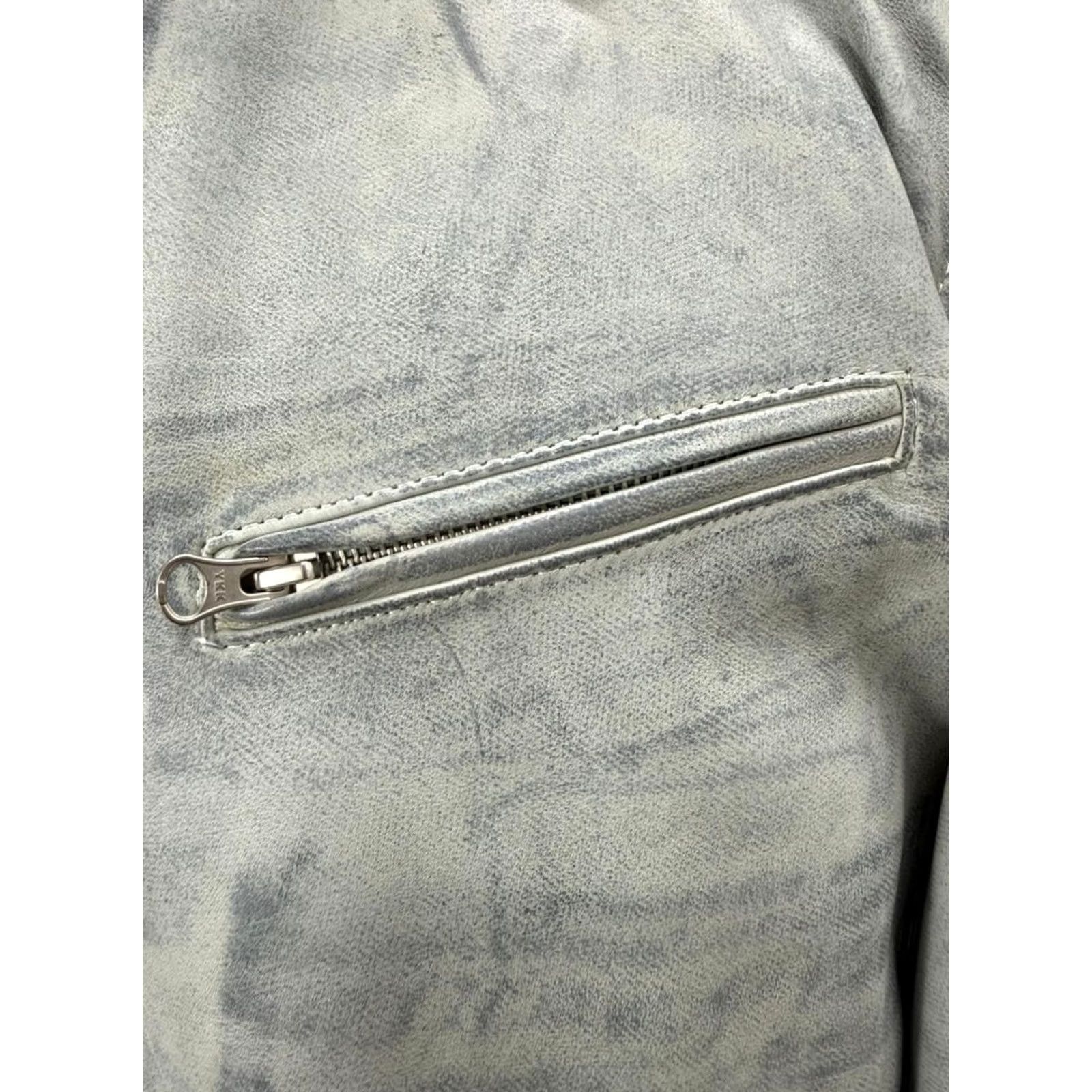 Vintage Men's Italian Sheepskin Genuine Leather Jacket Blue Coat L Size US L / EU 52-54 / 3 - 7 Thumbnail